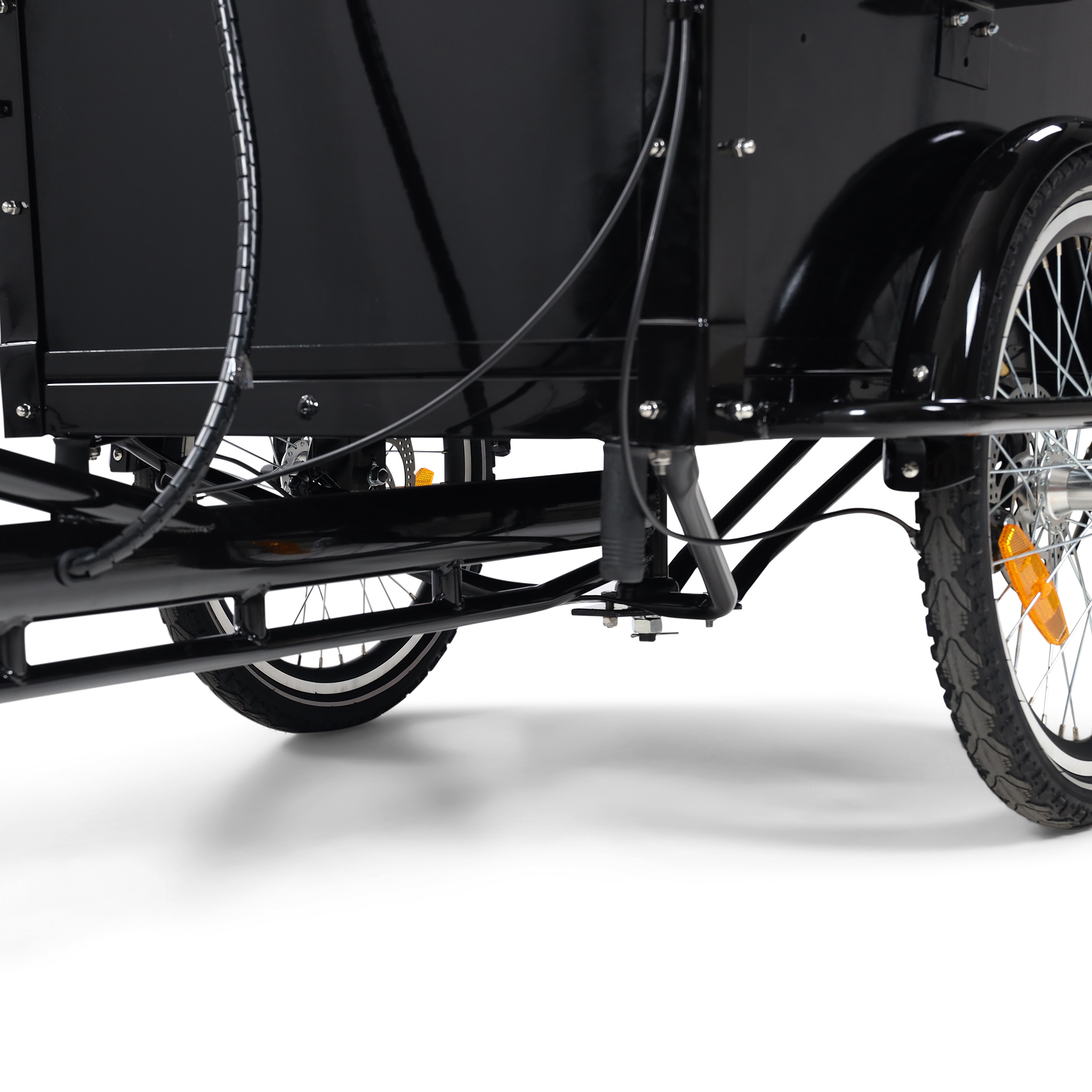 El-lådcykel - 17Ah batteri - Svart trälåda El-lådcykel - 17Ah batteri - Svart trälåda
