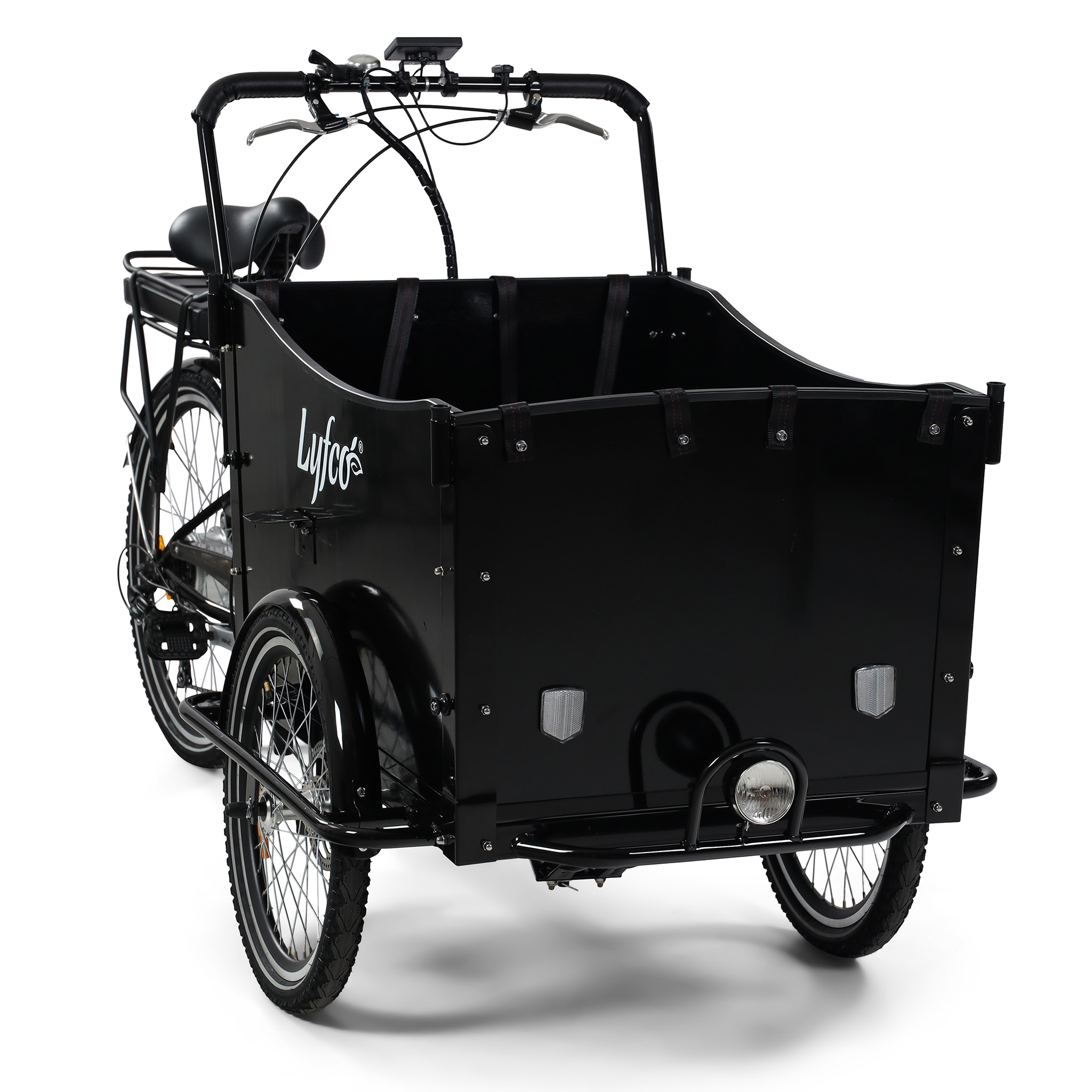 El-lådcykel - 17Ah batteri - Svart trälåda El-lådcykel - 17Ah batteri - Svart trälåda
