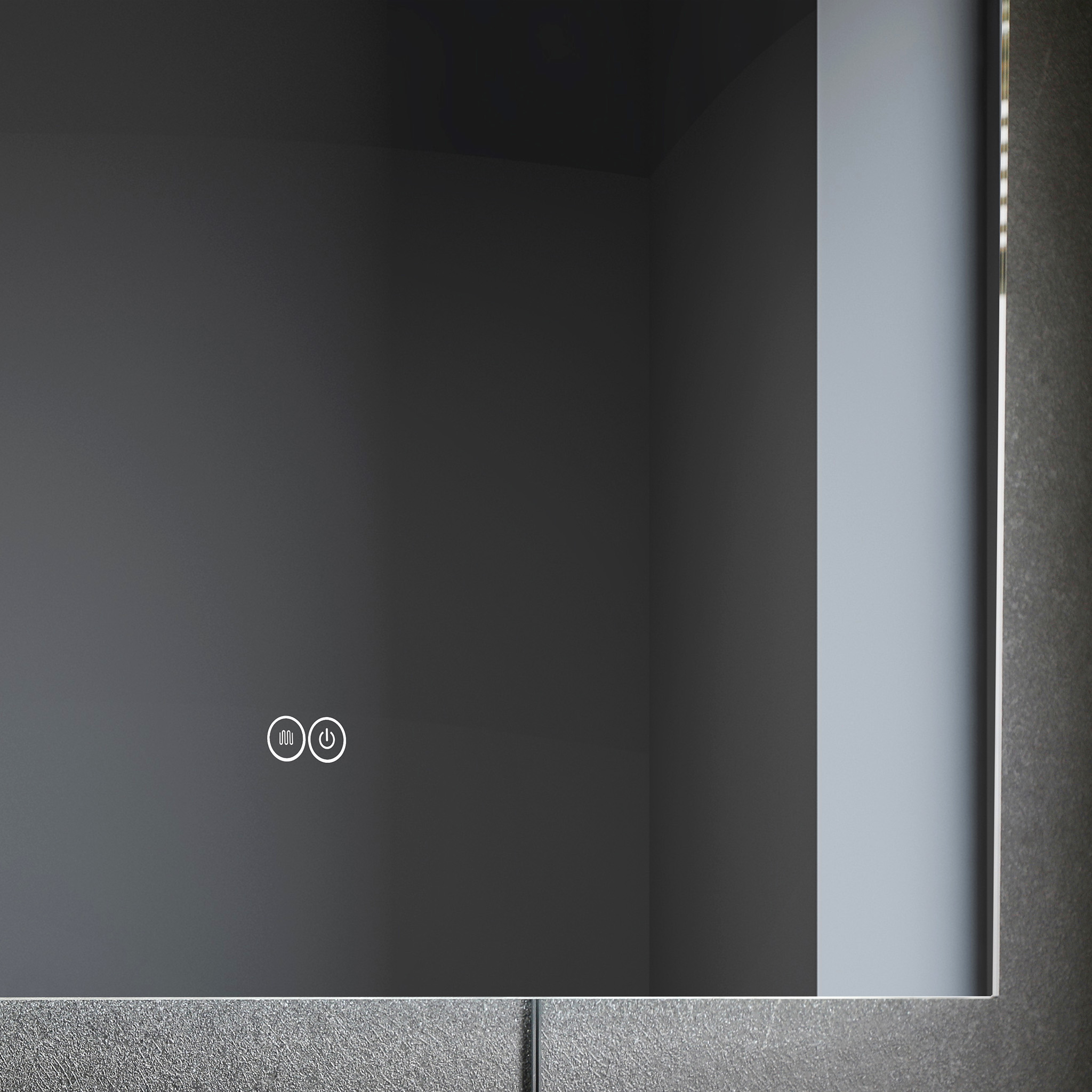 Badrumsspegel med LED-belysning & anti-fog-funktion Badrumsspegel med LED-belysning & anti-fog-funktion