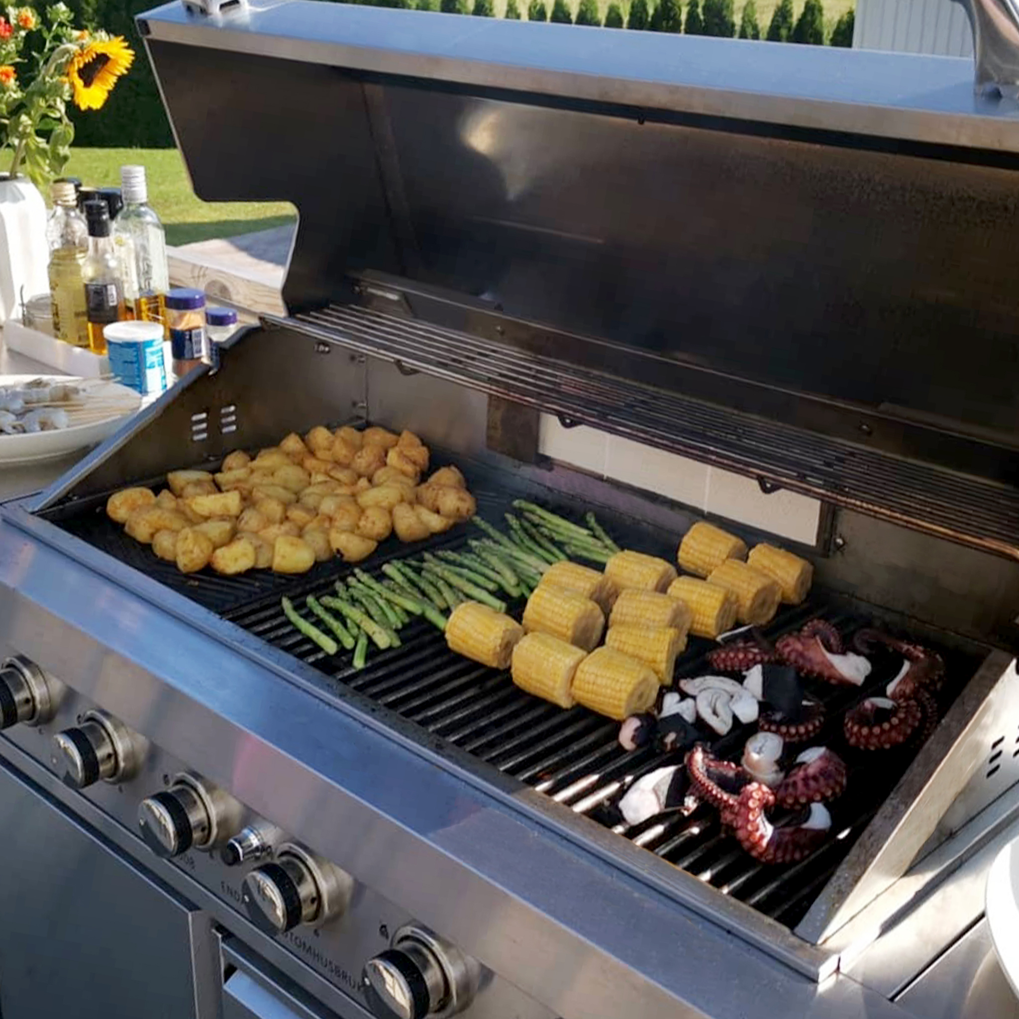 Stor rostfri gasolgrill/utekök med varmluftsfunktion | New Orleans Stor rostfri gasolgrill/utekök med varmluftsfunktion | New Orleans