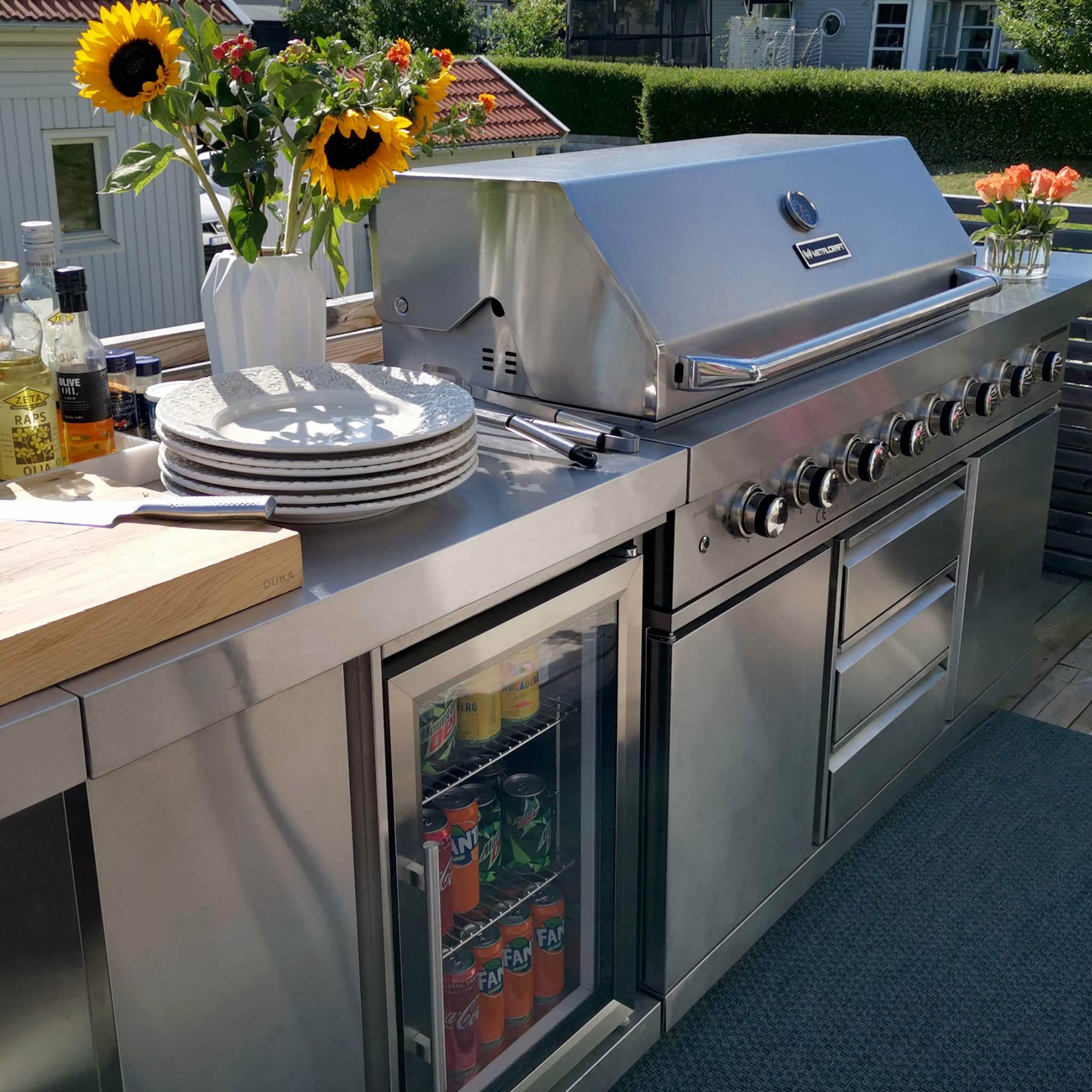Stor rostfri gasolgrill/utekök med varmluftsfunktion | New Orleans Stor rostfri gasolgrill/utekök med varmluftsfunktion | New Orleans
