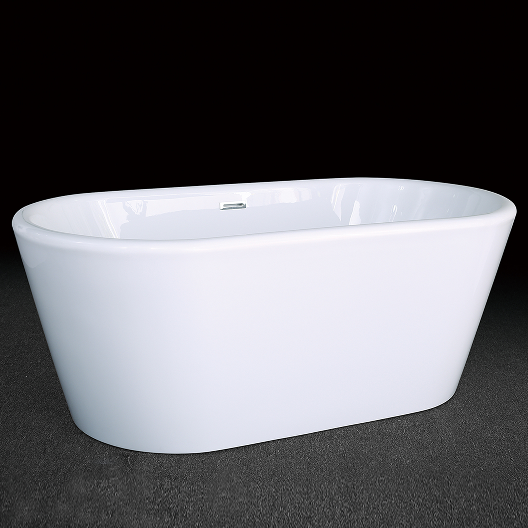 Fristående badkar 160cm | Lucite akryl | Rund design | A-05 Fristående badkar 160cm | Lucite akryl | Rund design | A-05