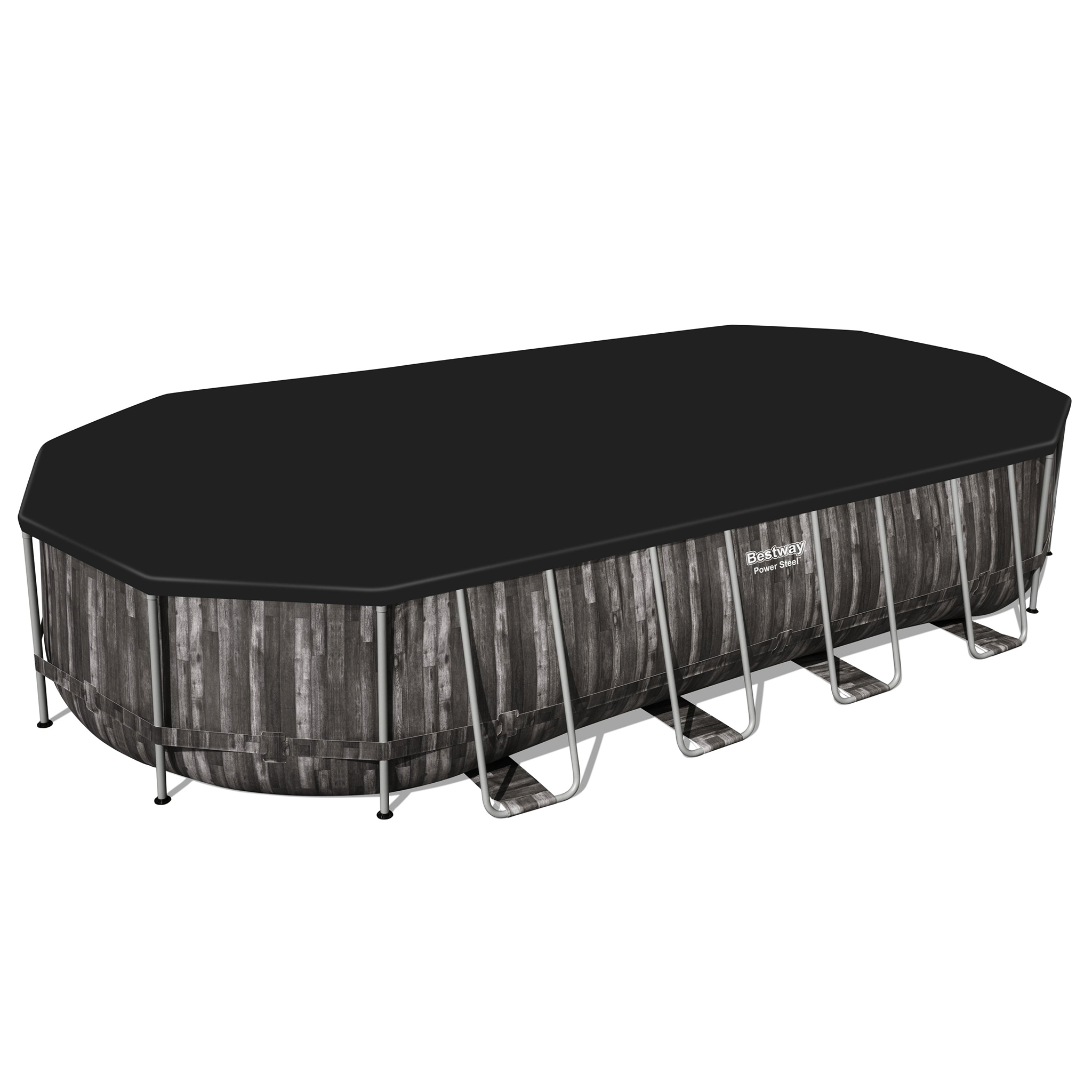 Bestway pool ovan mark 7,3x3,6m - 1,2m djup | Power Steel Oval (5611T) Bestway pool ovan mark 7,3x3,6m - 1,2m djup | Power Steel Oval (5611T)