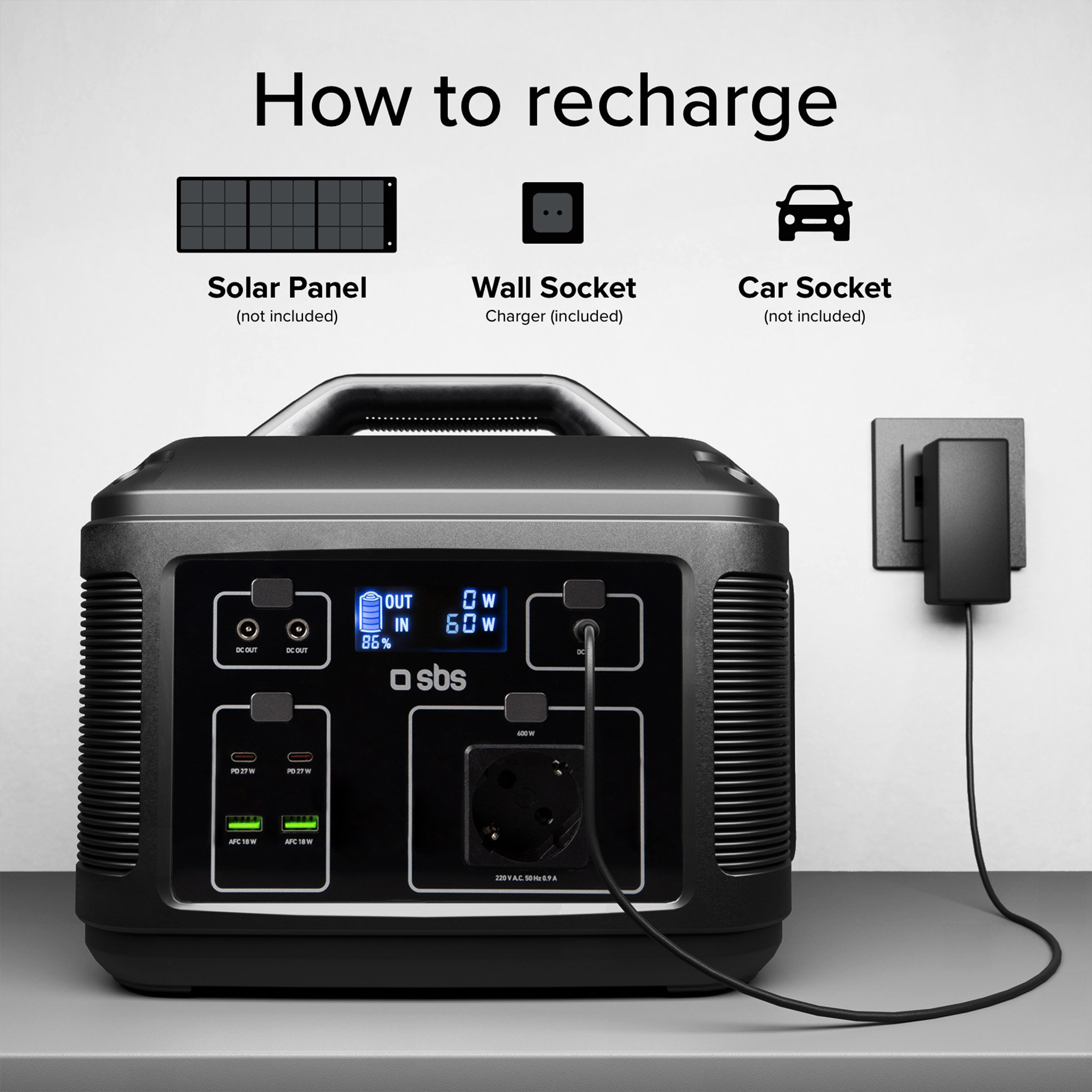 Kraftfull Power Station 600W 120000mAh | Ladda 7 enheter samtidigt Kraftfull Power Station 600W 120000mAh | Ladda 7 enheter samtidigt