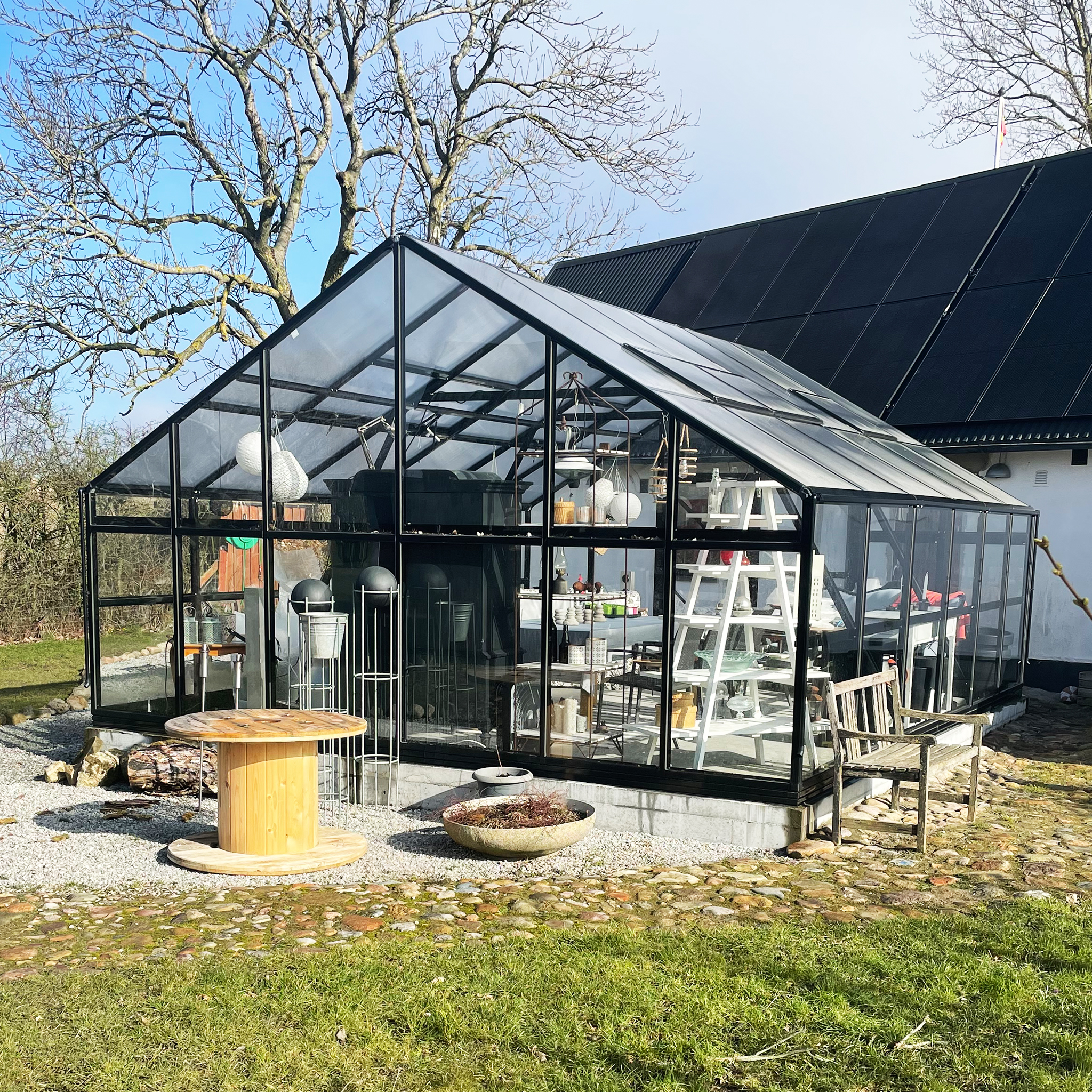 Extra brett premium glasväxthus 31m² | Stormgaranti och säkerhetsglas Extra brett premium glasväxthus 31m² | Stormgaranti och säkerhetsglas