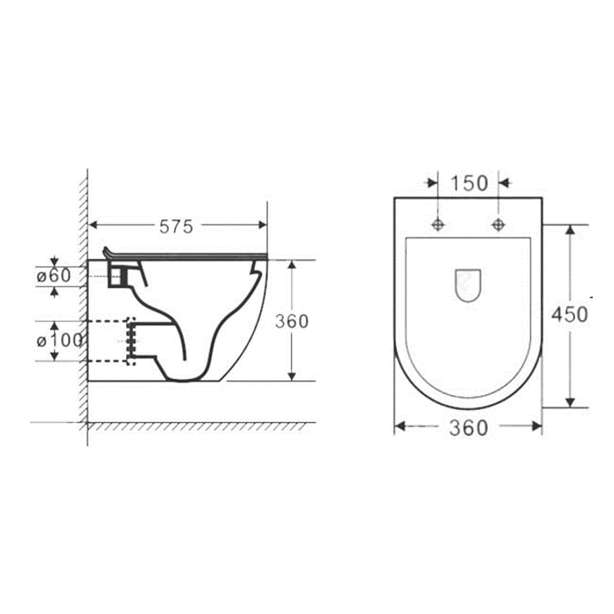 Toalettpaket | Vägghängd toalett 520 & Dold cistern Toalettpaket | Vägghängd toalett 520 & Dold cistern