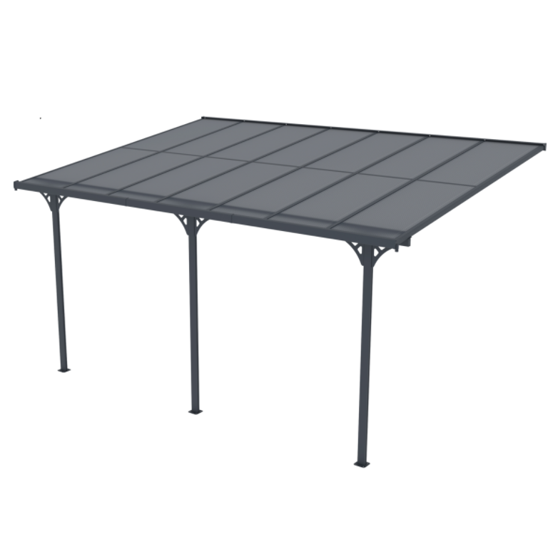 Altantak 4,35x3 m | Kanalplast / Aluminium | Extra hög | Grå Altantak 4,35x3 m | Kanalplast / Aluminium | Extra hög | Grå