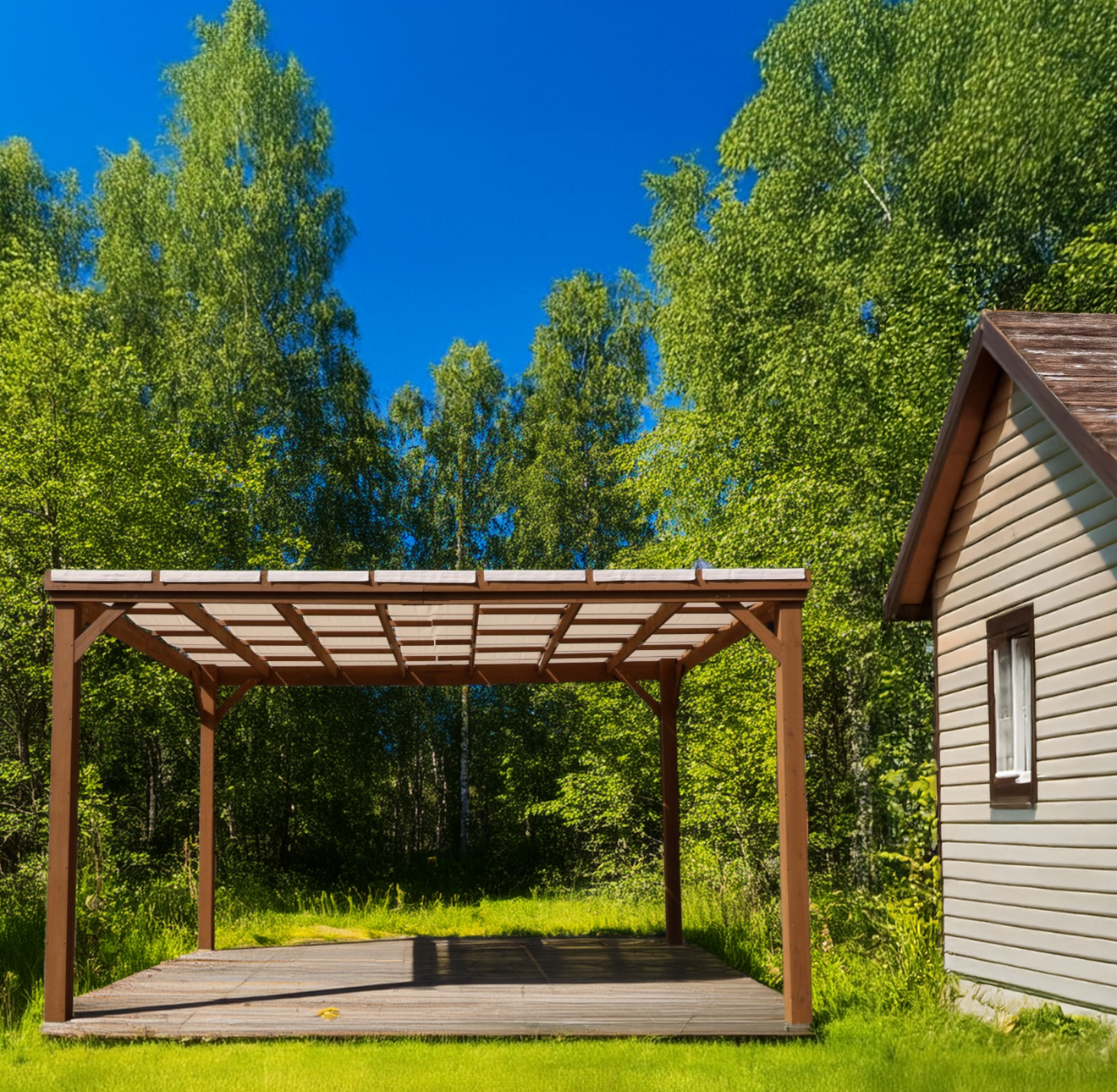 Pergola trä | 3,65x3m | Furu Pergola trä | 3,65x3m | Furu
