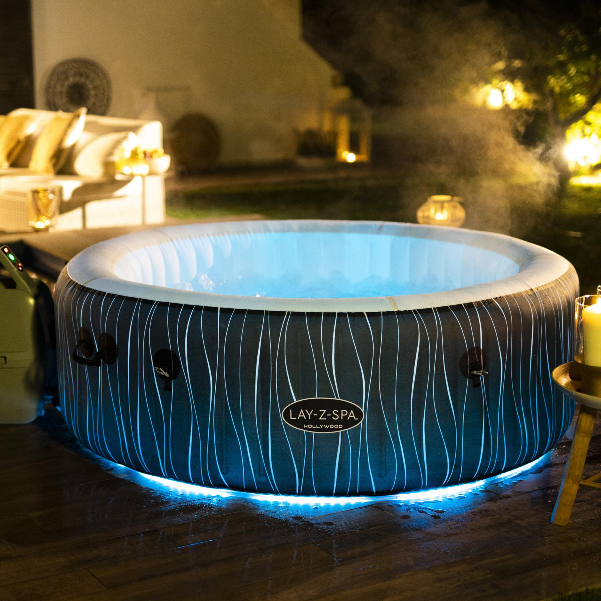Lay-Z Spa Hollywood Airjet | Bestway uppblåsbart spabad 4-6 personer Lay-Z Spa Hollywood Airjet | Bestway uppblåsbart spabad 4-6 personer