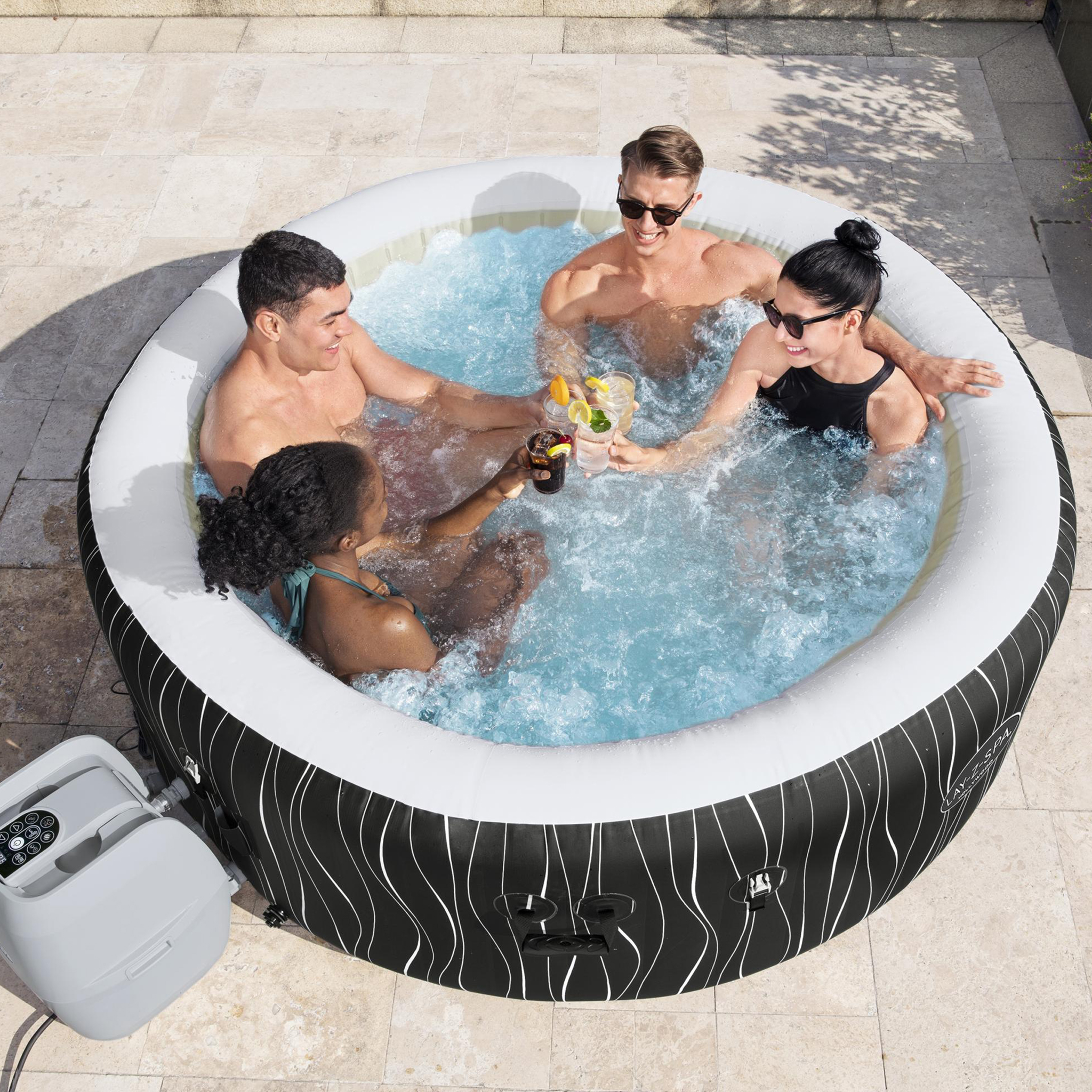 Lay-Z Spa Hollywood Airjet | Bestway uppblåsbart spabad 4-6 personer Lay-Z Spa Hollywood Airjet | Bestway uppblåsbart spabad 4-6 personer