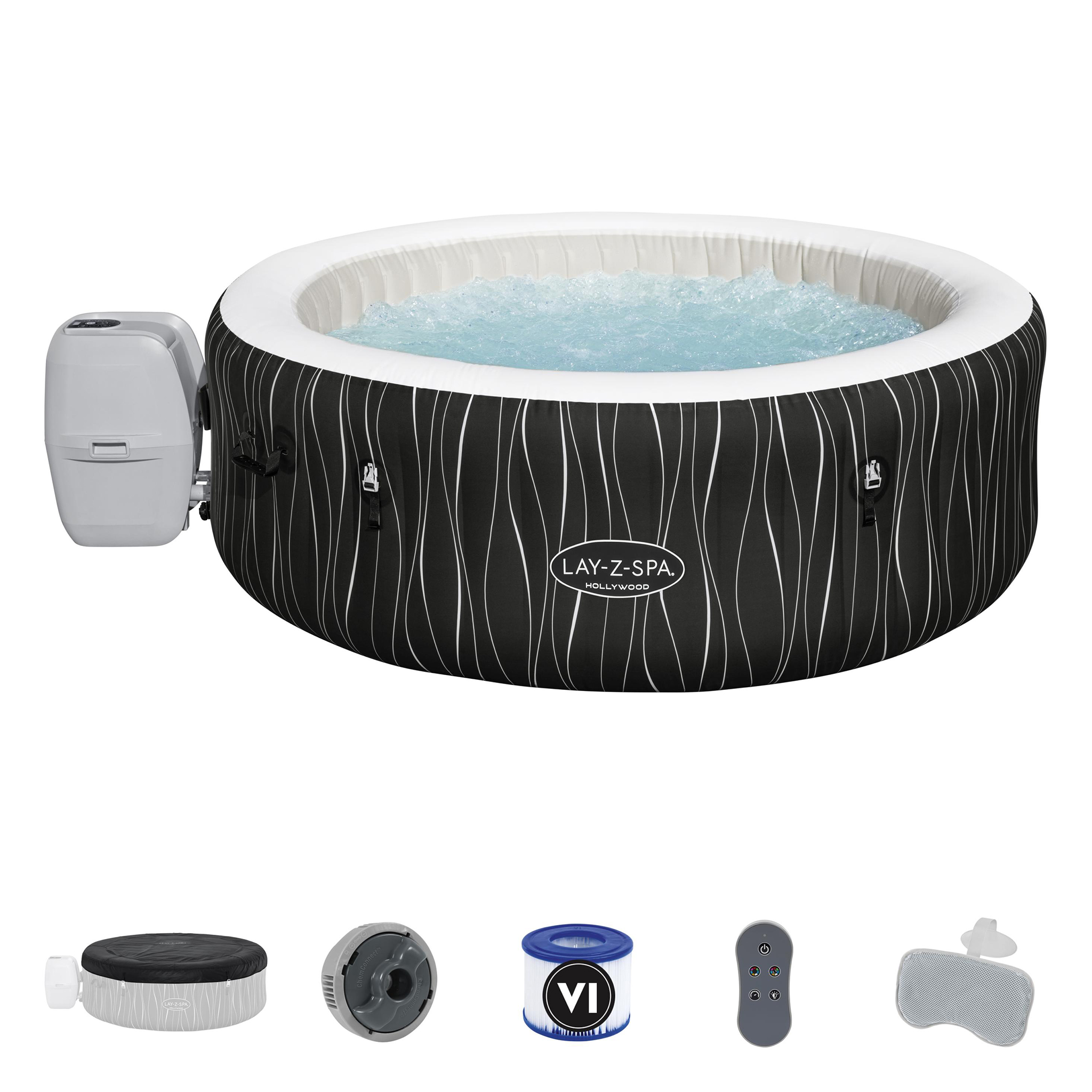 Lay-Z Spa Hollywood Airjet | Bestway uppblåsbart spabad 4-6 personer Lay-Z Spa Hollywood Airjet | Bestway uppblåsbart spabad 4-6 personer