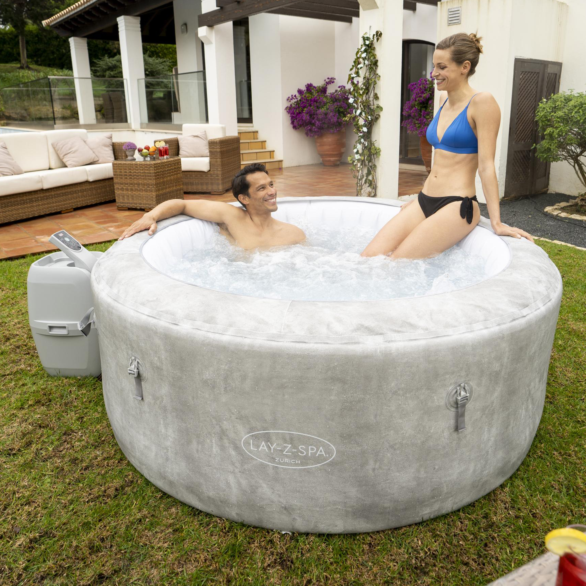 Lay-Z Spa Zurich Airjet | Bestway uppblåsbart spabad 2-4 personer Lay-Z Spa Zurich Airjet | Bestway uppblåsbart spabad 2-4 personer