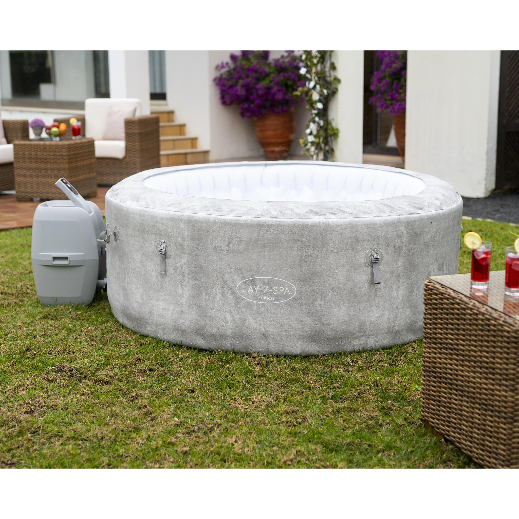 Lay-Z Spa Zurich Airjet | Bestway uppblåsbart spabad 2-4 personer Lay-Z Spa Zurich Airjet | Bestway uppblåsbart spabad 2-4 personer