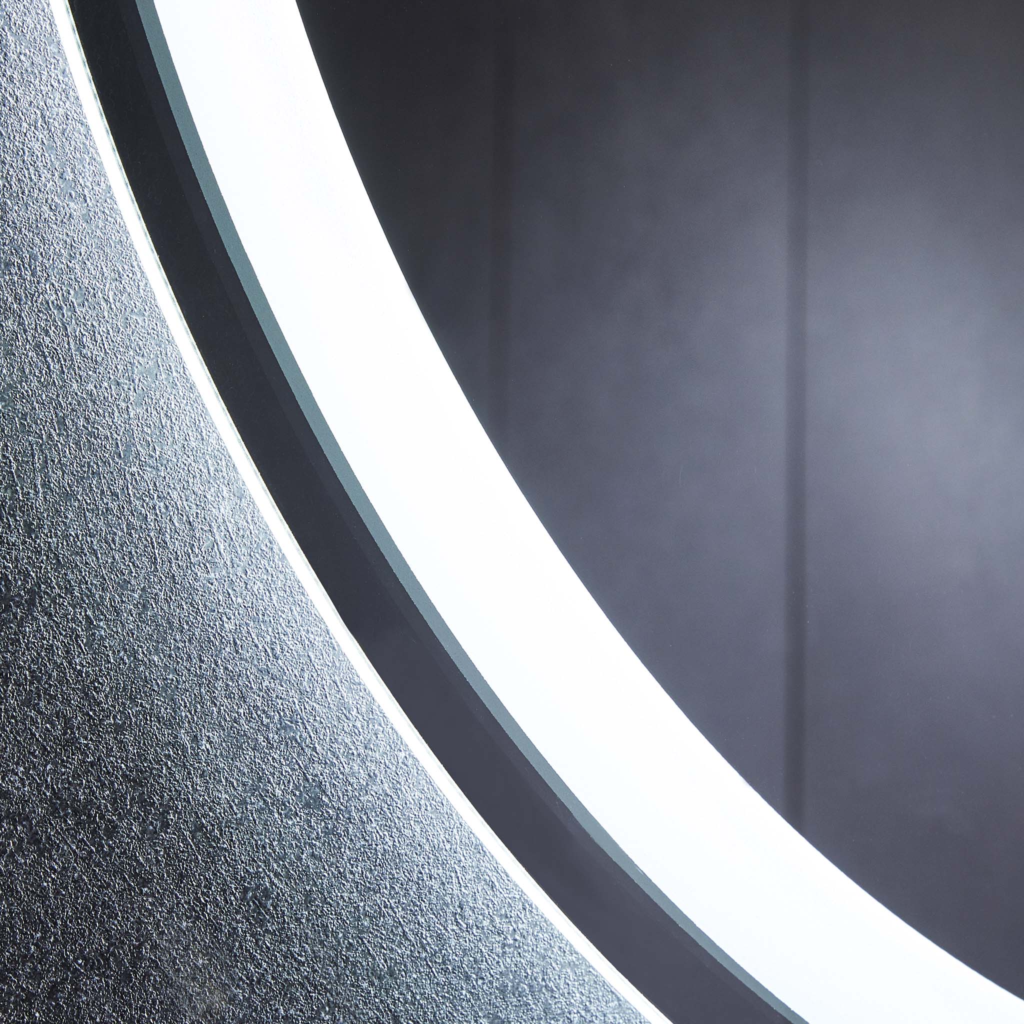 Rund spegel | LED-belysning och anti-fog-funktion