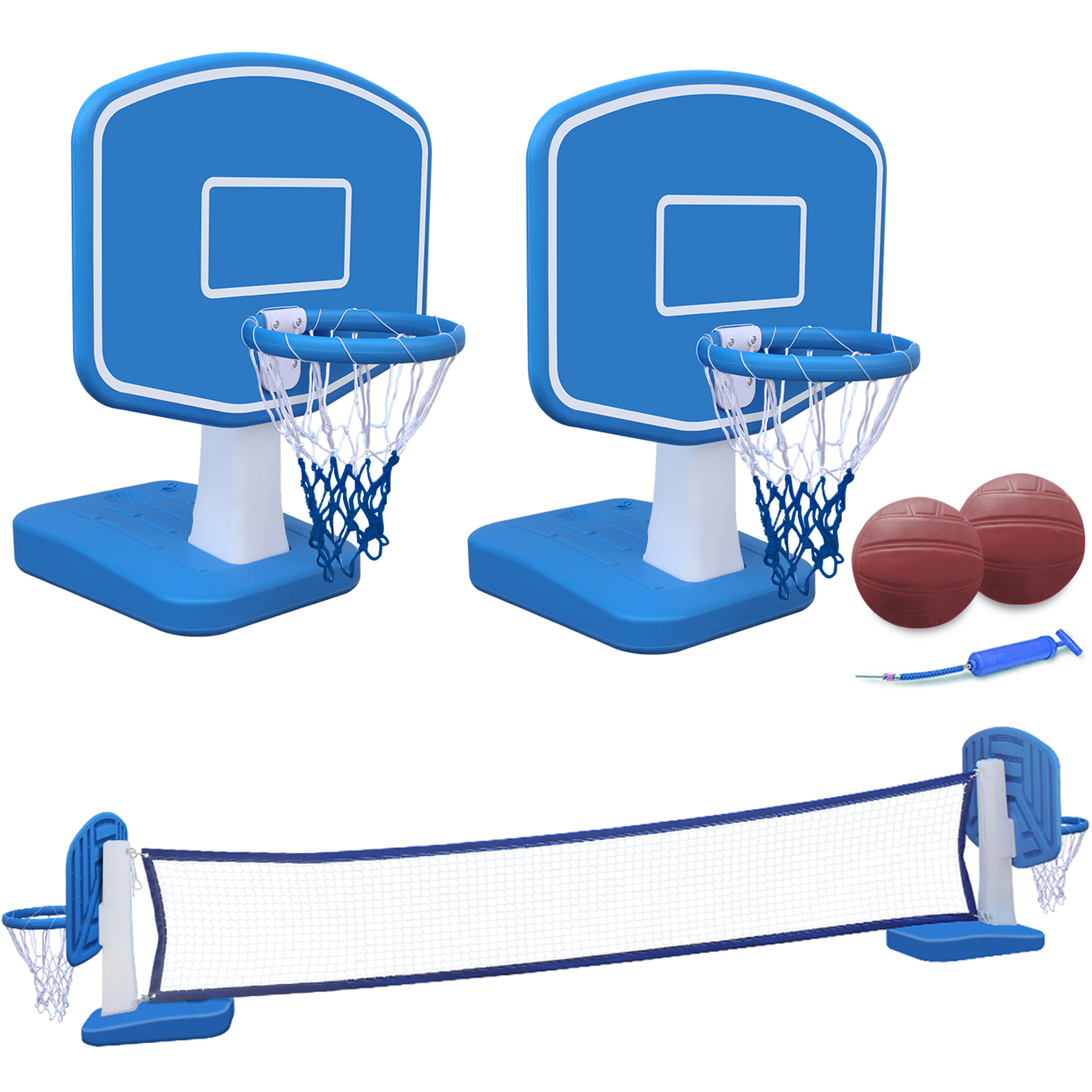 Basket- och volleybollspel till poolen | Komplett spelset Basket- och volleybollspel till poolen | Komplett spelset