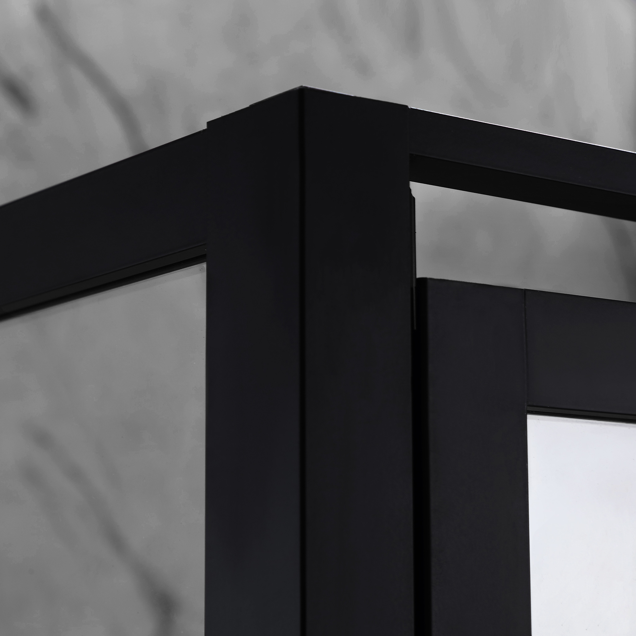 Duschh�rna 90x90x200 | Svarttonat glas | Svart spr�js