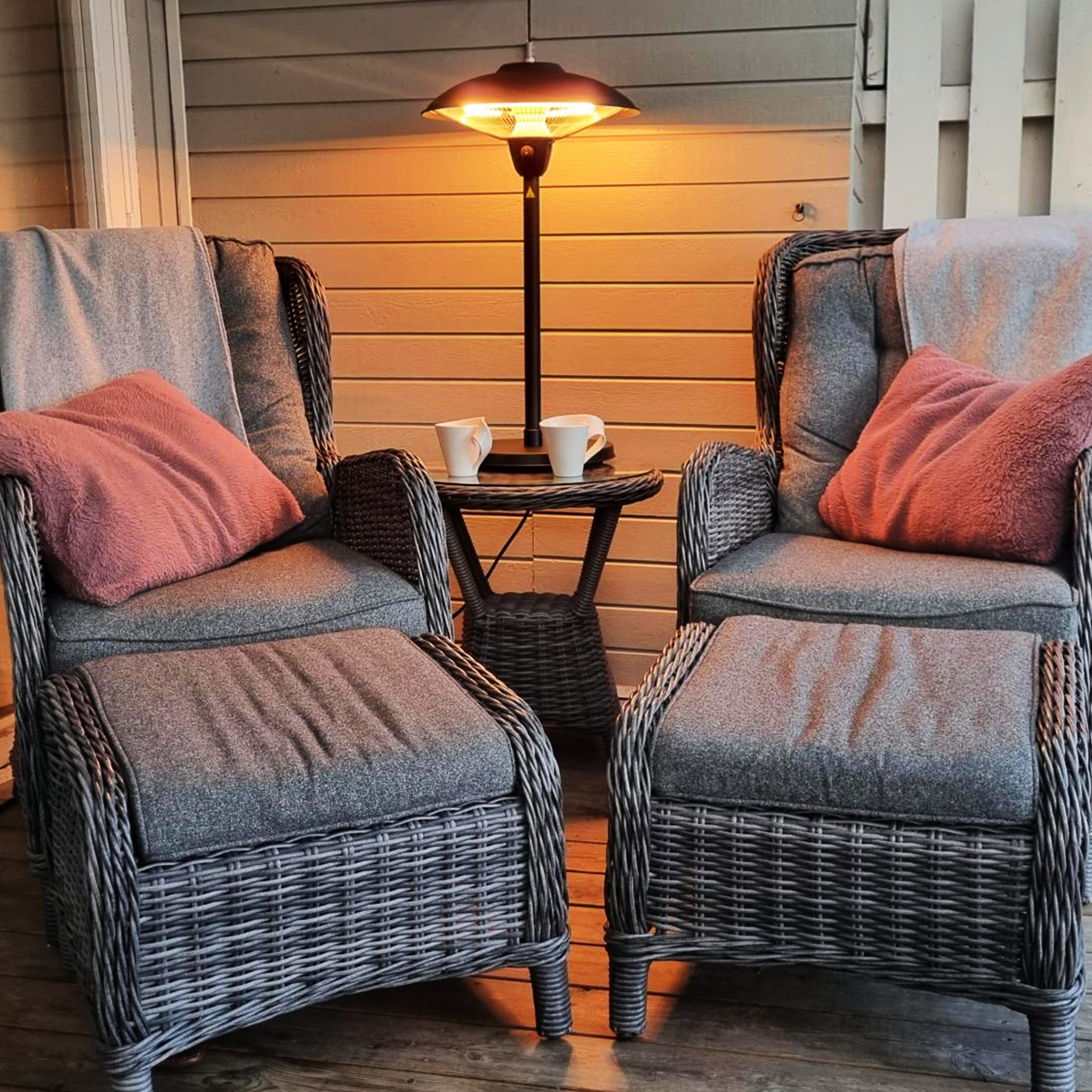 Stående terrassvärmare | 1500W Stående terrassvärmare | 1500W