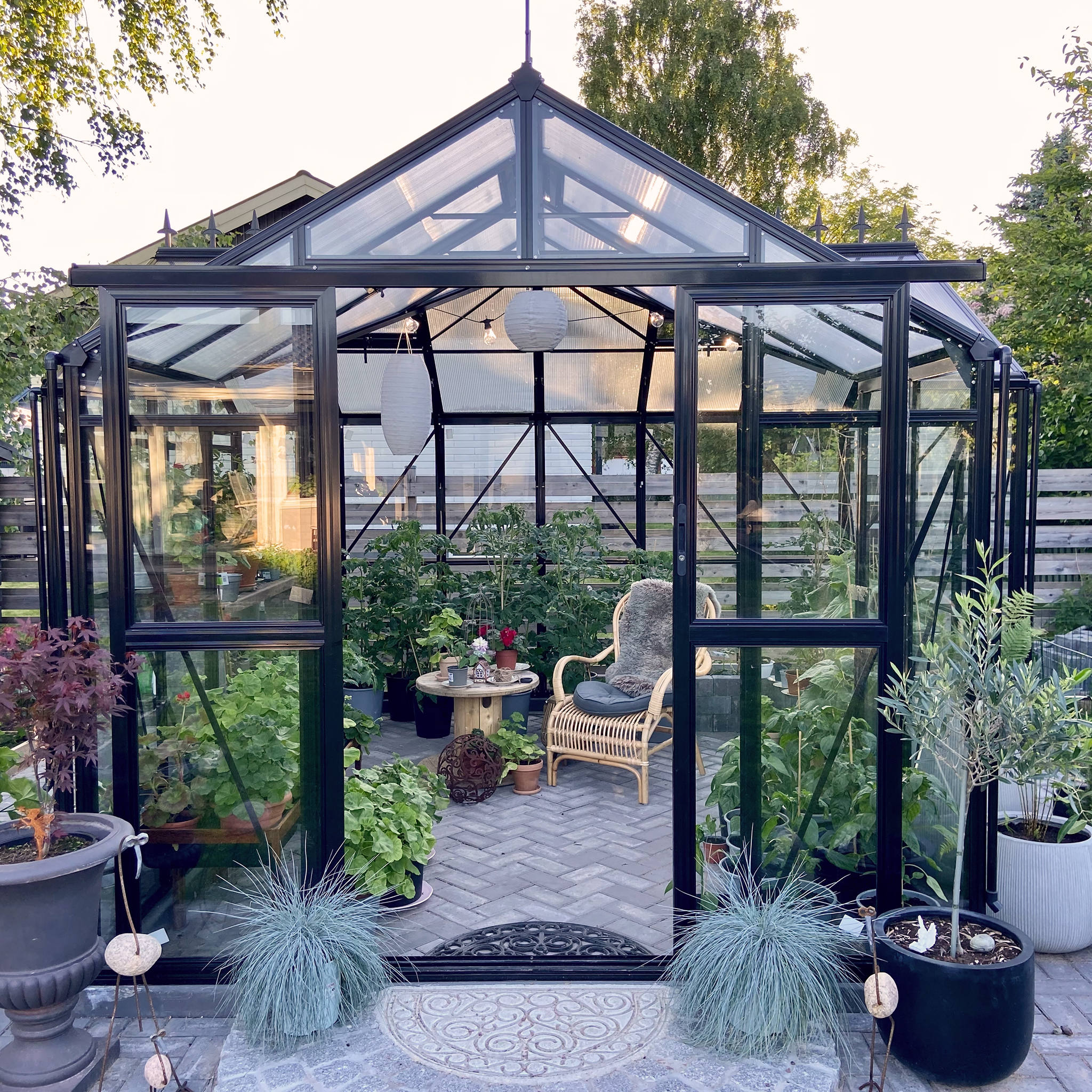 T-format glasväxthus 12,8m² | 4mm säkerhetsglas | 5 års stormgaranti T-format glasväxthus 12,8m² | 4mm säkerhetsglas | 5 års stormgaranti