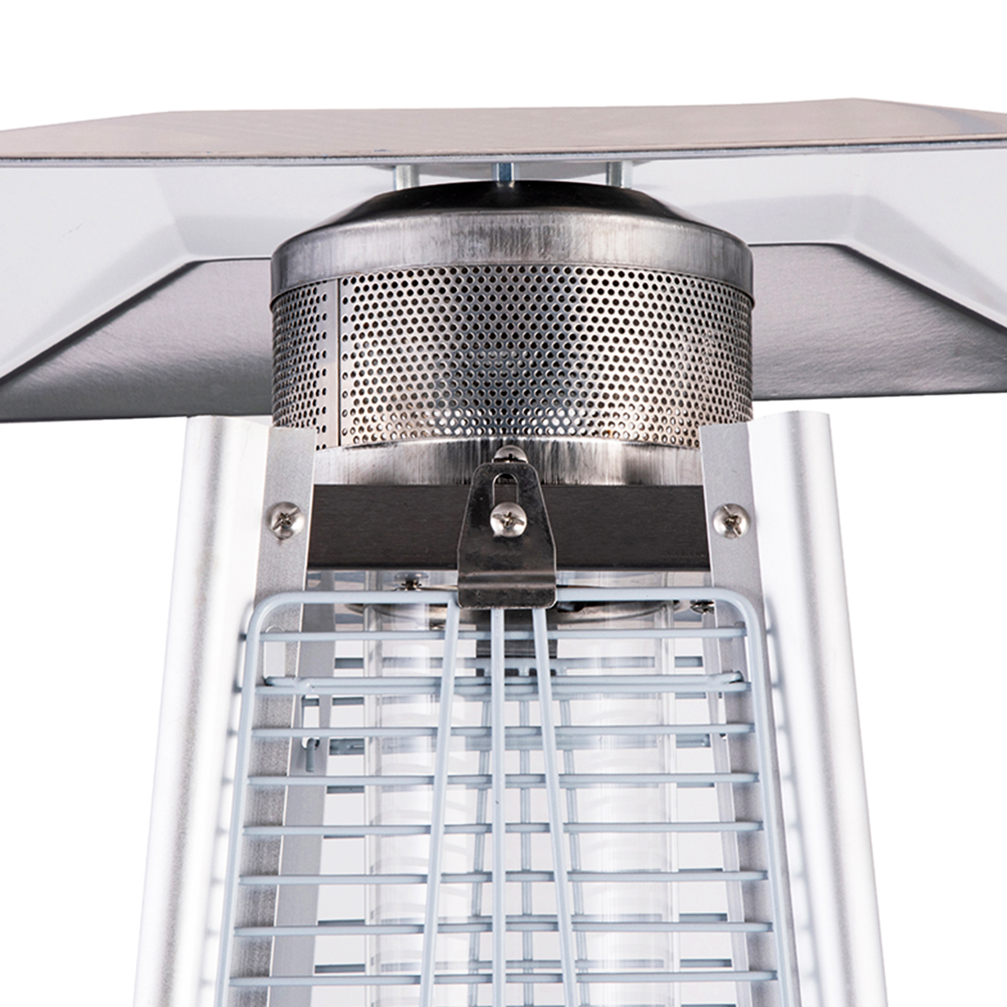 Gasdriven terrassv�rmare 13kW | Pyramidformad | Rostfritt st�l