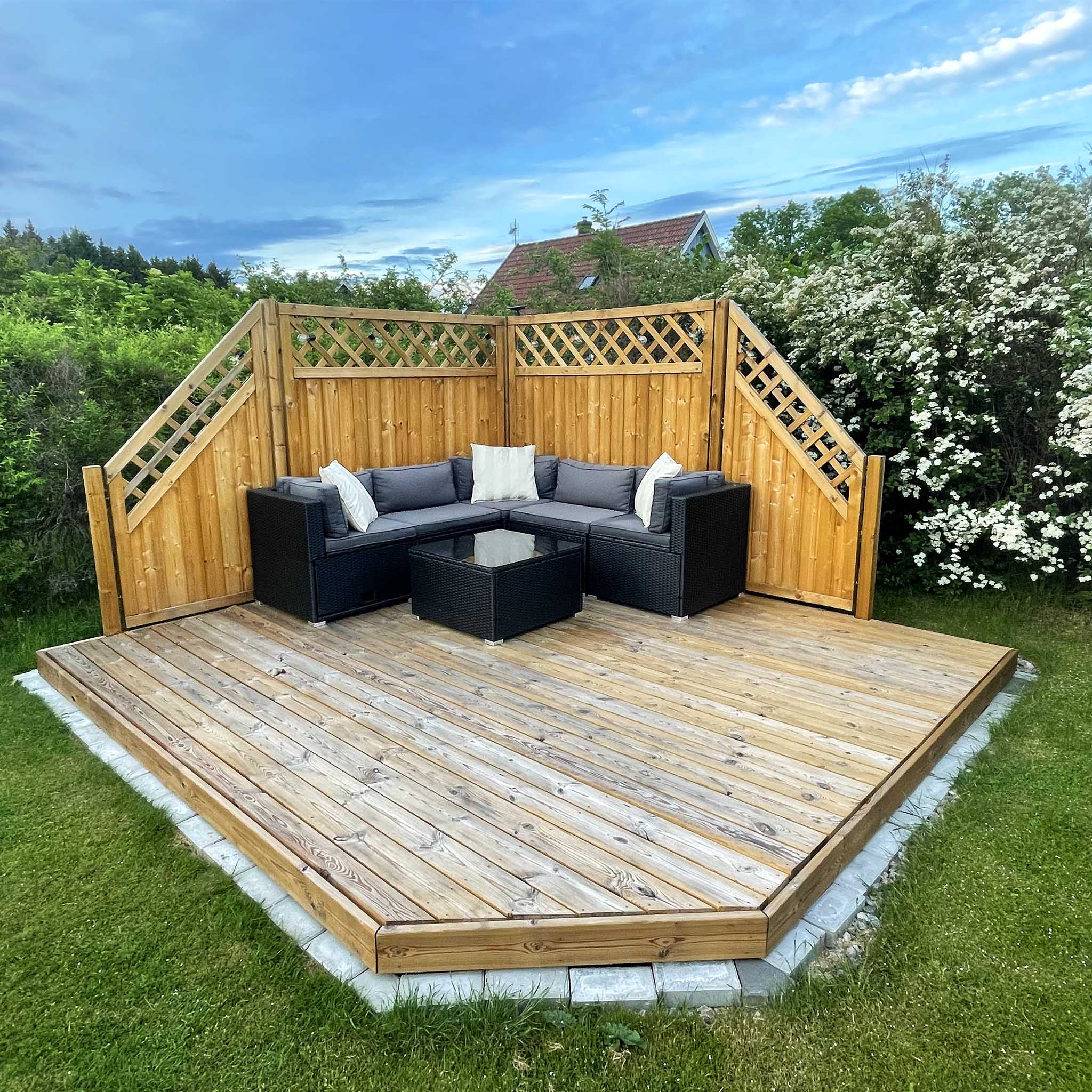 Loungeset utemöbler | Inbyggd förvaring | Konstrotting | Lyfco Olofsbo Loungeset utemöbler | Inbyggd förvaring | Konstrotting | Lyfco Olofsbo