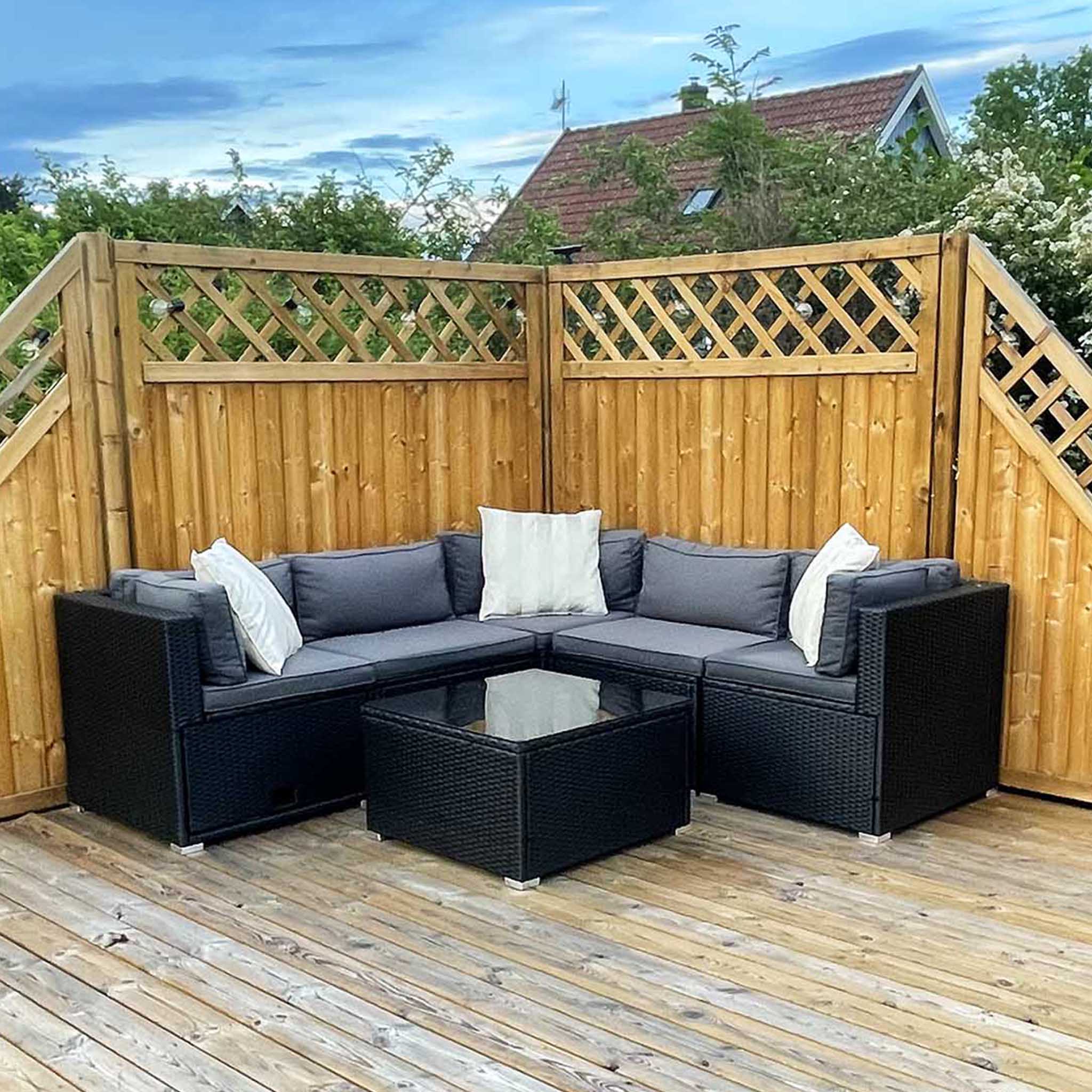 Loungeset utemöbler | Inbyggd förvaring | Konstrotting | Lyfco Olofsbo Loungeset utemöbler | Inbyggd förvaring | Konstrotting | Lyfco Olofsbo