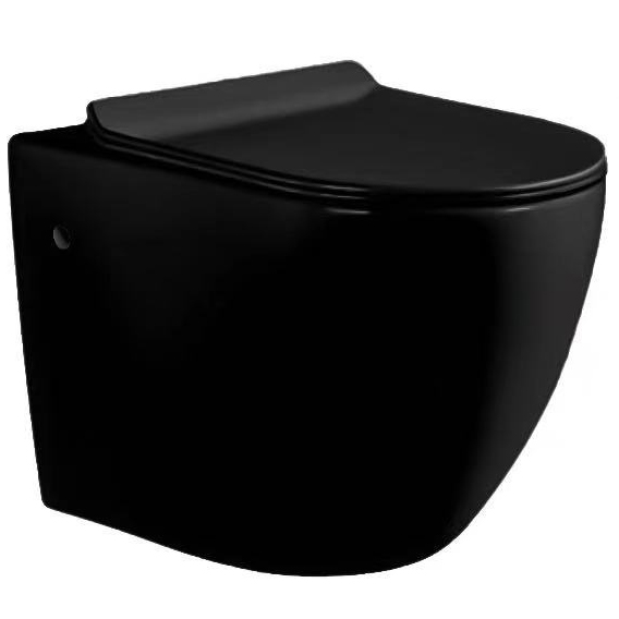 Vägghängd toalett inkl. Dold cistern | Svart | Toalettpaket Vägghängd toalett inkl. Dold cistern | Svart | Toalettpaket