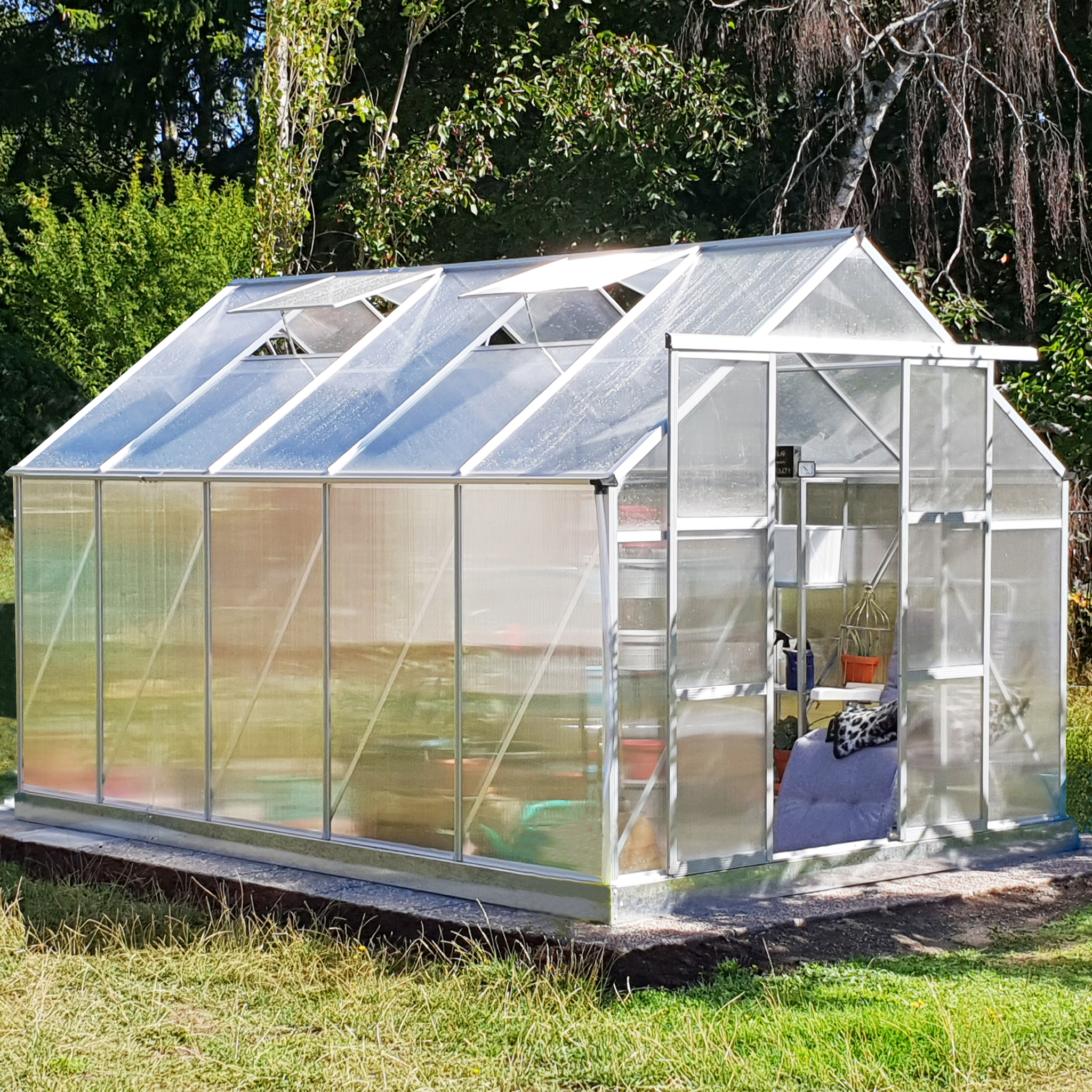 Växthus 8,9m² | Hög odlingshöjd | 6 mm kanalplast Växthus 8,9m² | Hög odlingshöjd | 6 mm kanalplast