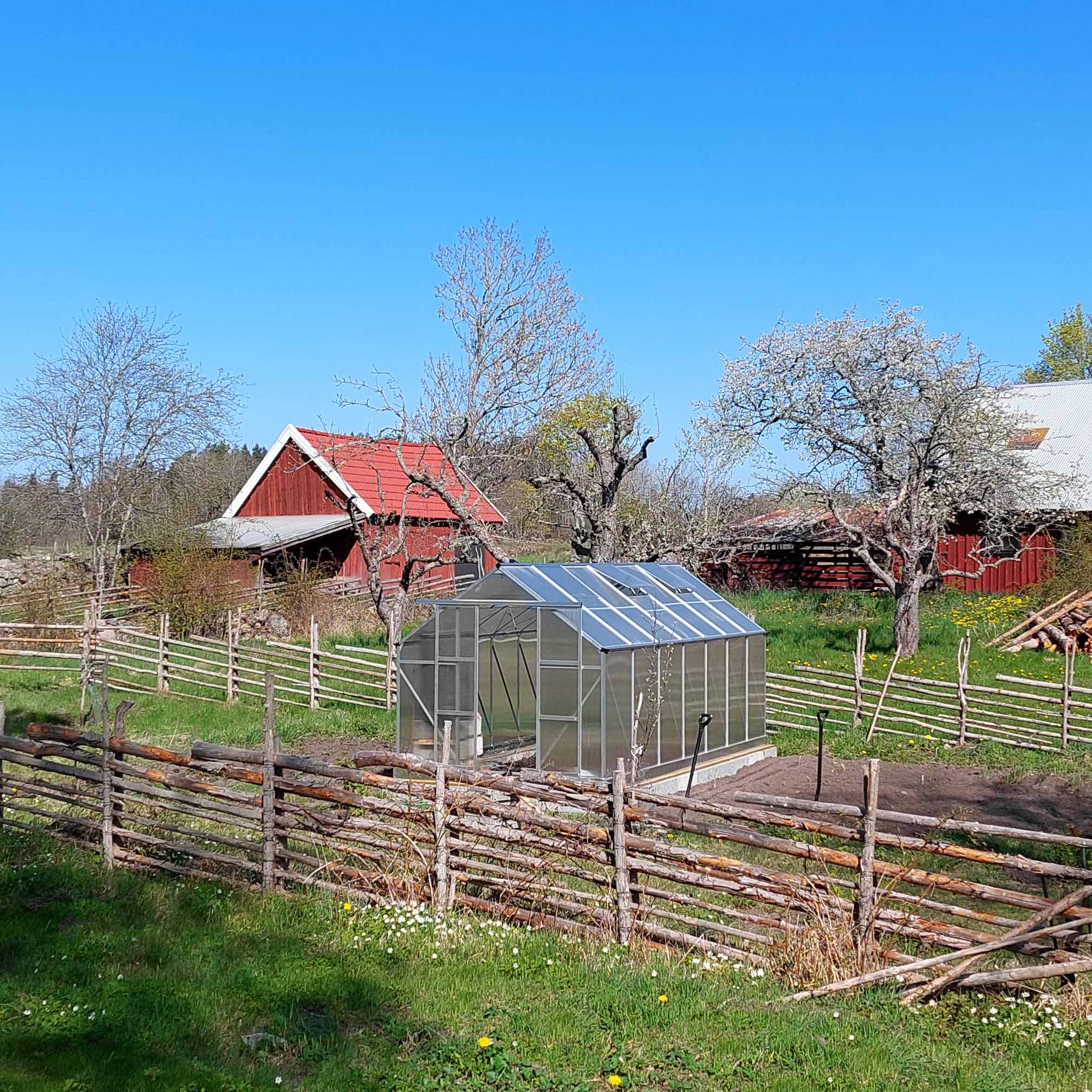 Växthus 12,4m² | Hög odlingshöjd | 6mm kanalplast Växthus 12,4m² | Hög odlingshöjd | 6mm kanalplast