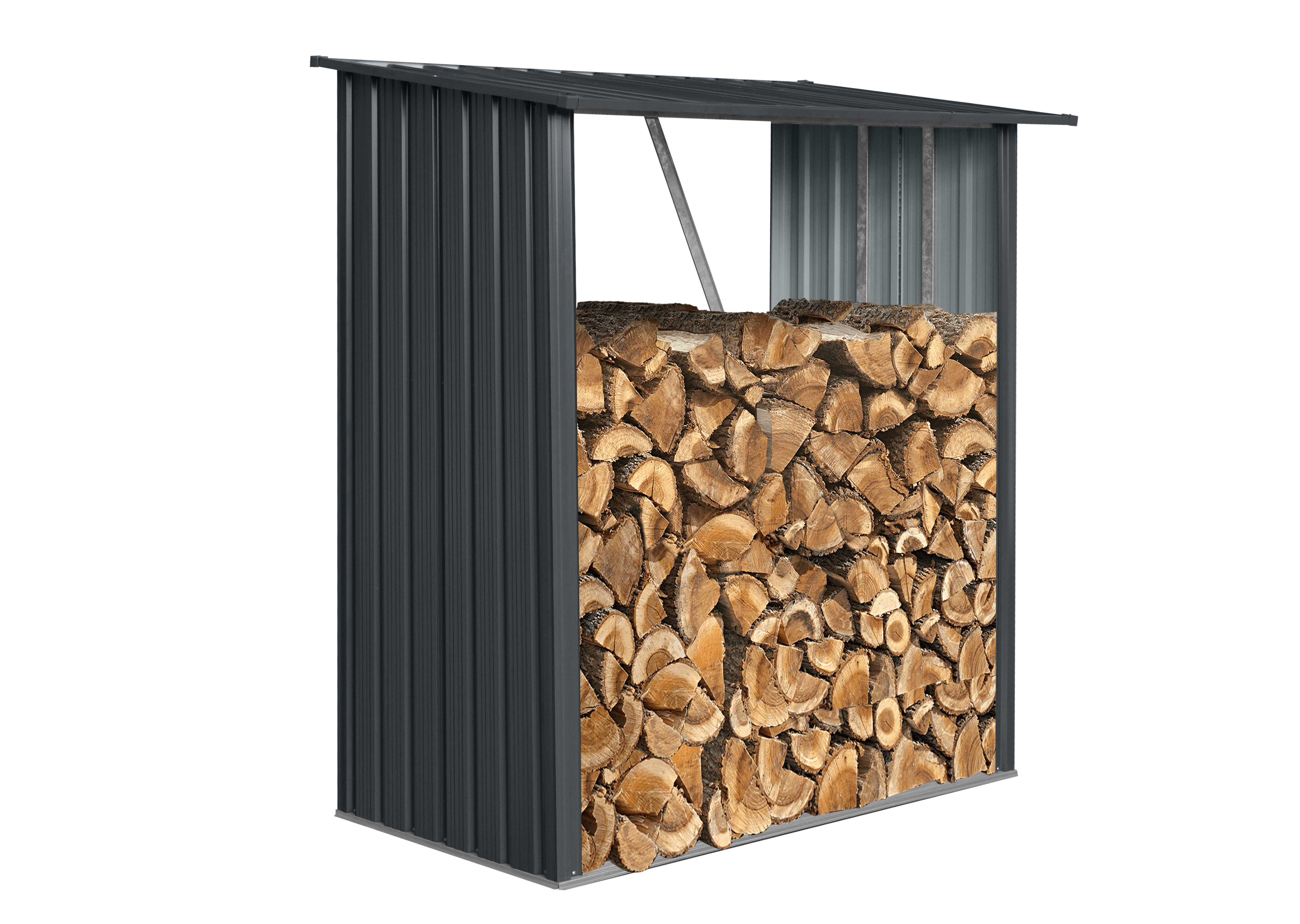 Vedskjul 163x89cm | Galvaniserat stål Vedskjul 163x89cm | Galvaniserat stål