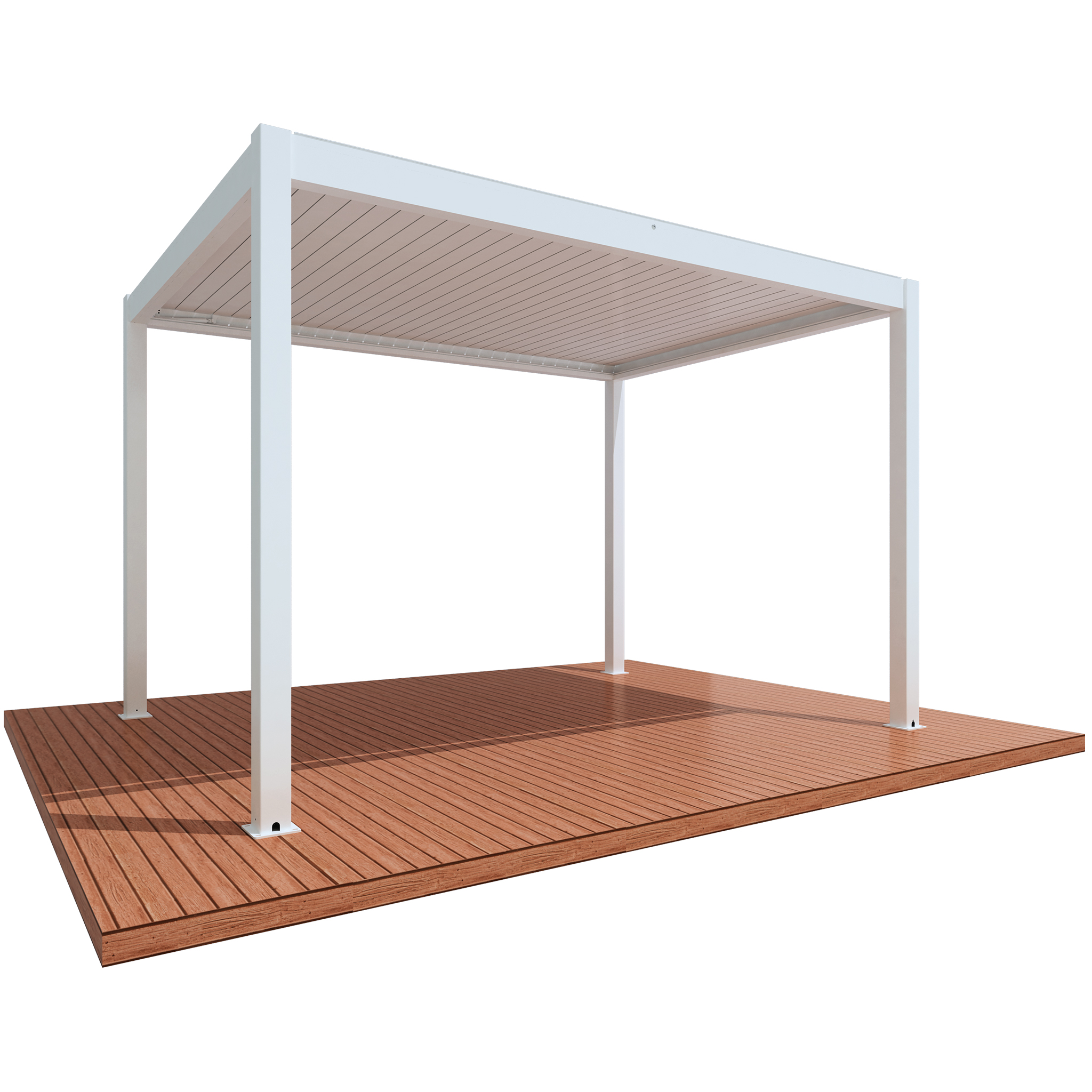 Pergola Premium 4x3m | Motordrivet lamelltak | Vit Pergola Premium 4x3m | Motordrivet lamelltak | Vit