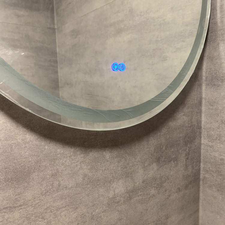 Kundbild Rund badrumsspegel 80cm | LED-belysning, anti-fog & dimmer: Snabb leverans , snygg spegel ....