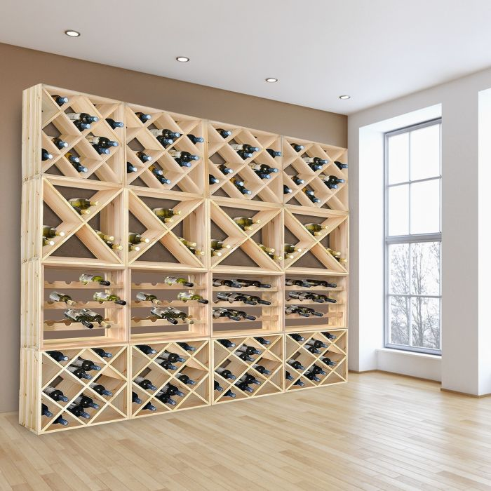 Vinbox i tr� f�r 24 Flaskor | 60x30 cm | Arvino