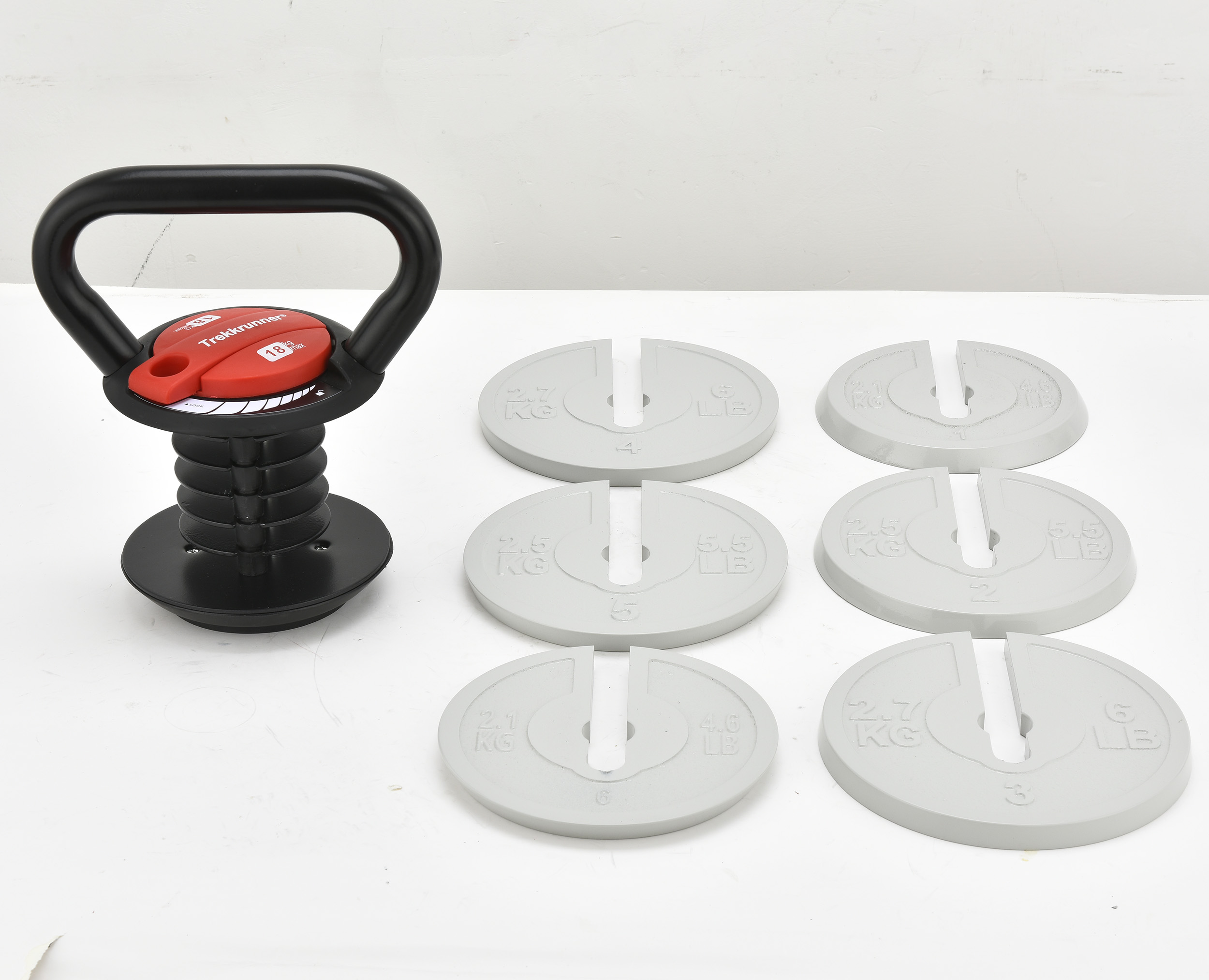 Justerbar kettlebell 3,4-18kg | 7 viktniv�er | Lyfco