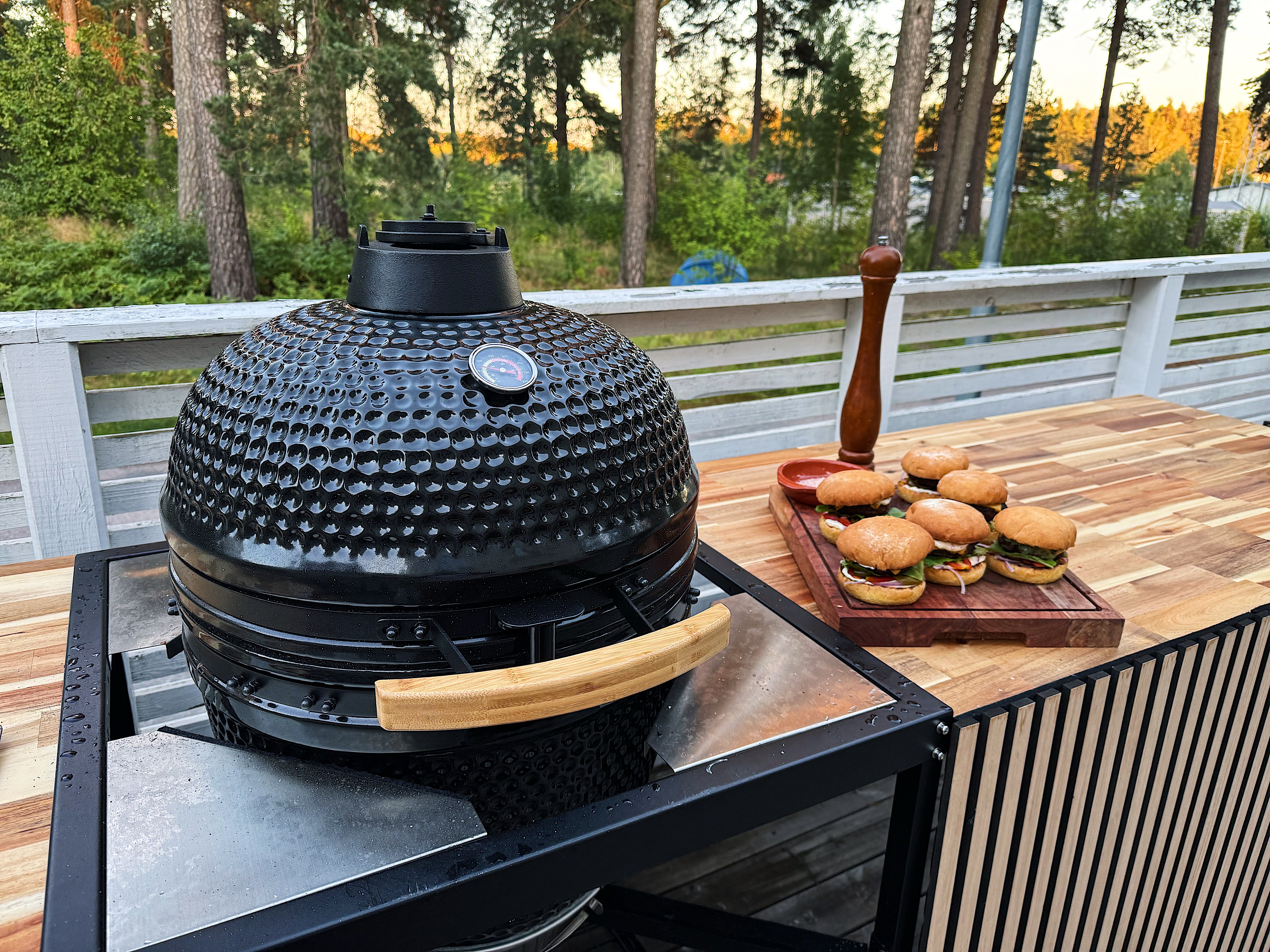 Kamado Grill | Keramisk Grill BBQ | �45 cm | Svart