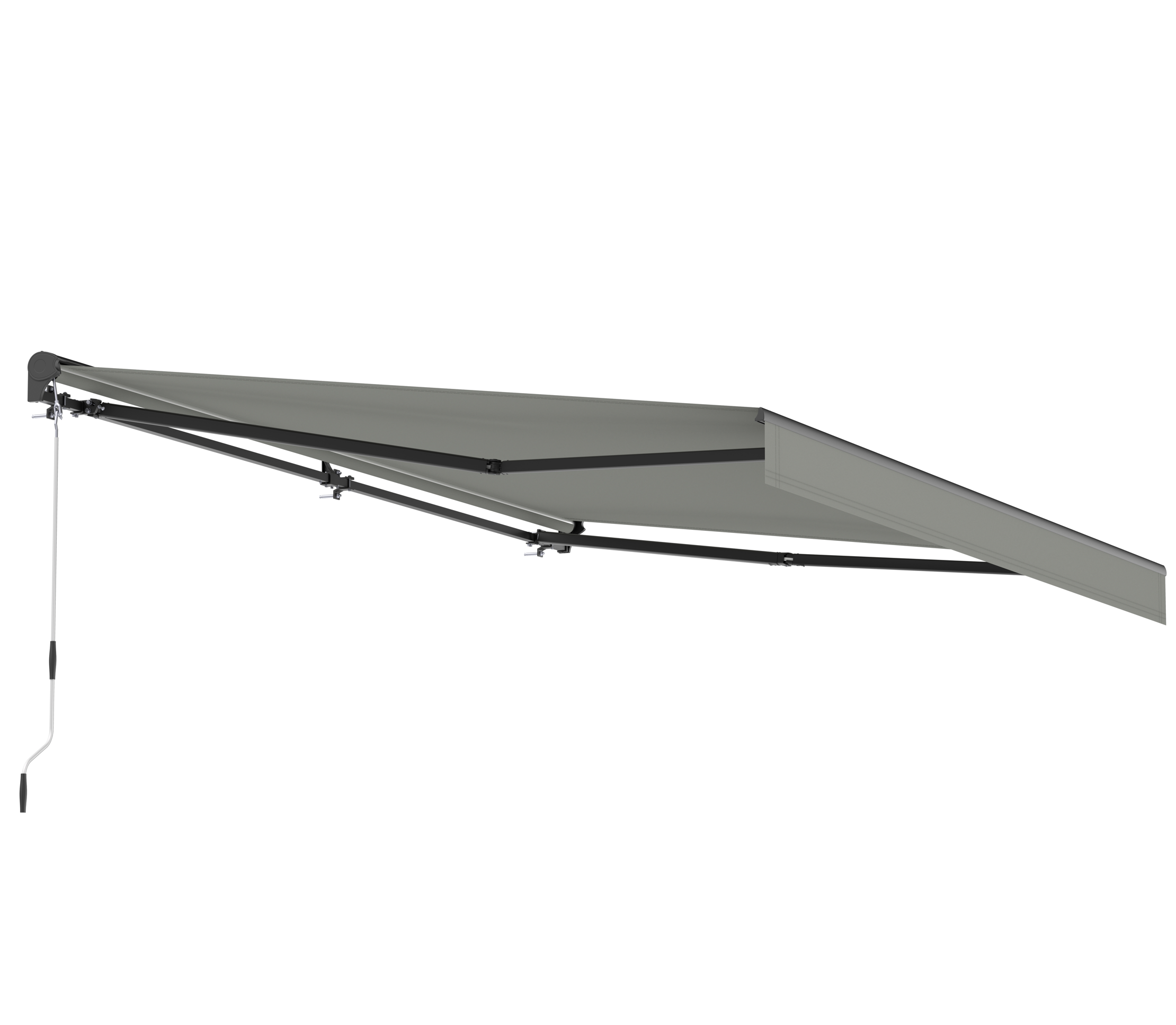 Terrassmarkis halvkassett 4x3 m | Motor & fjärrkontroll | Ljusgrå Terrassmarkis halvkassett 4x3 m | Motor & fjärrkontroll | Ljusgrå