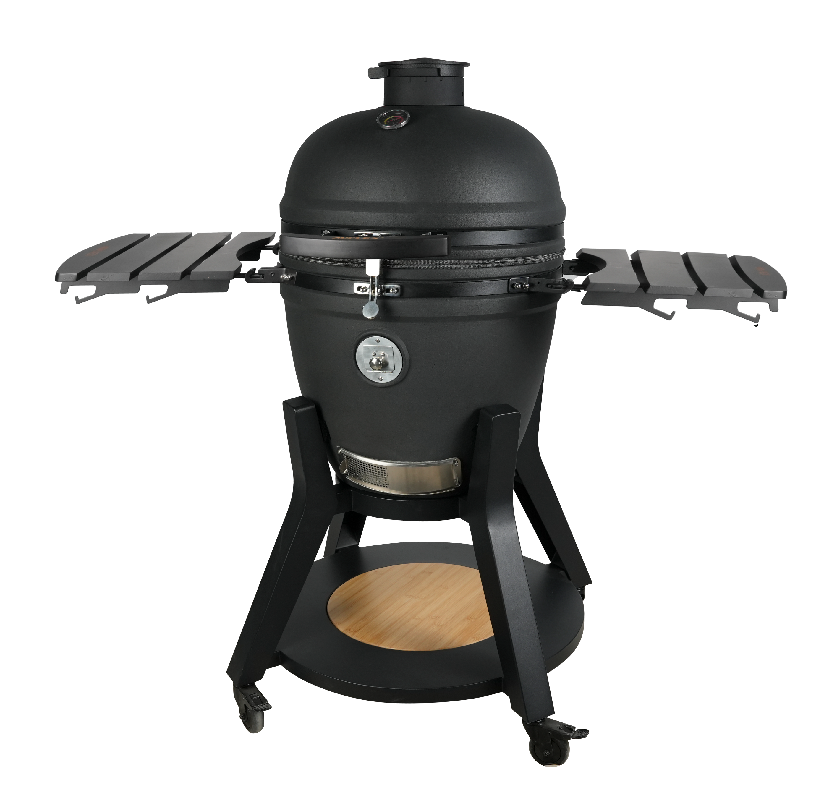 21" Pro Kamado | Premium keramisk grill med top/bottom vent | Air Hinge och HDPE-sidobord