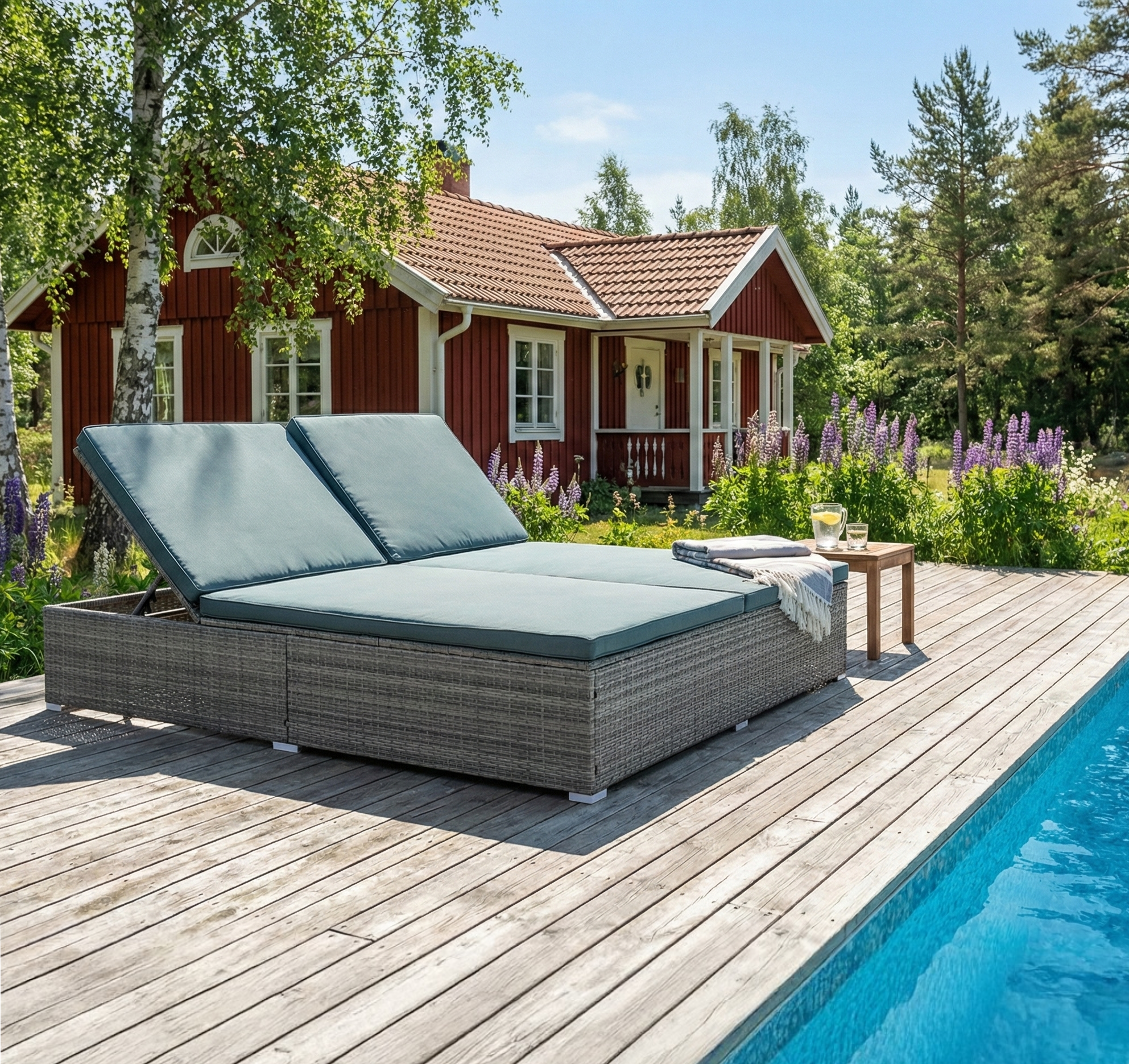 Sols�ng utomhus | Justerbar rygg | Dyna ing�r | Glyxn�s Gr�