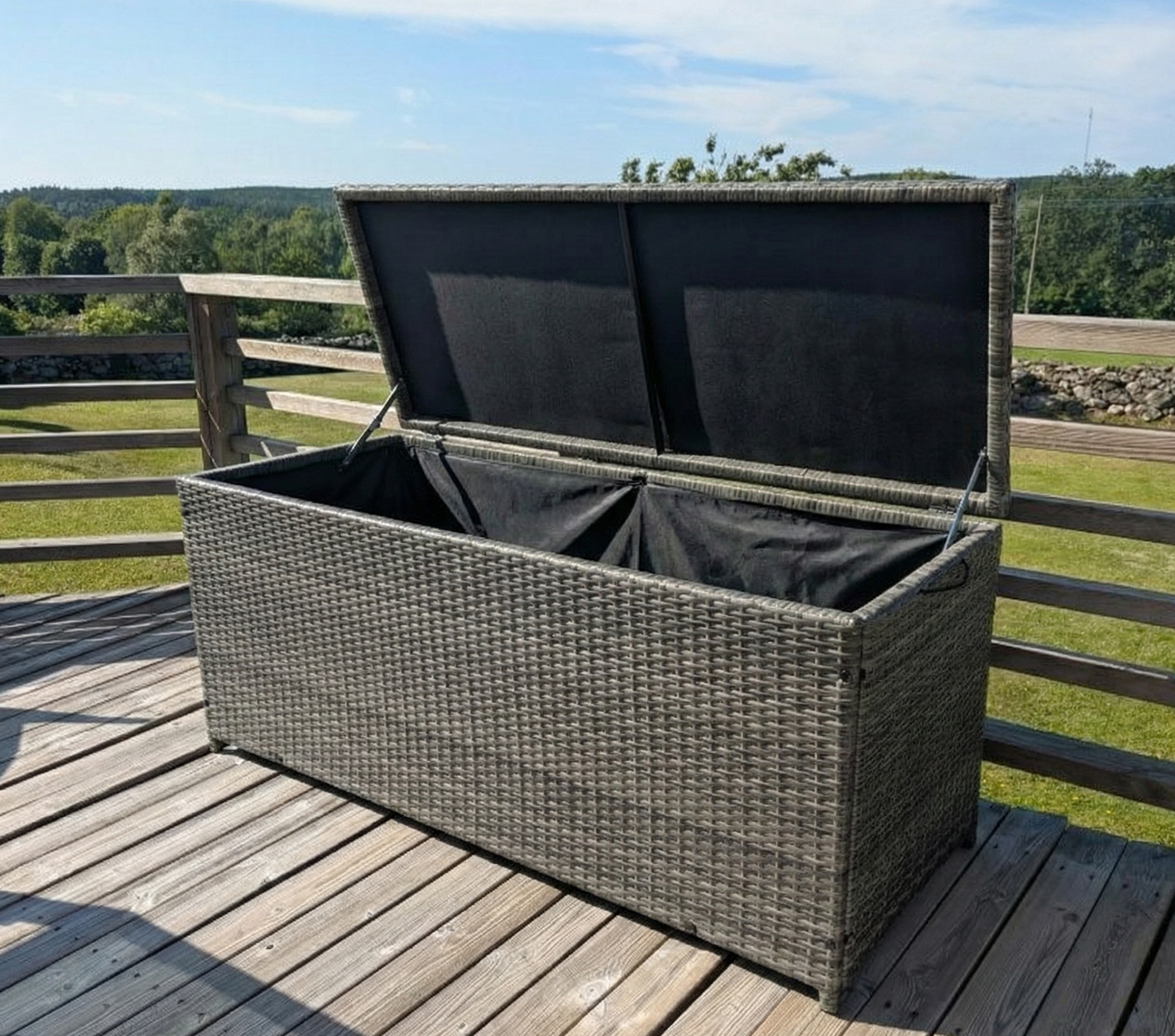 Dynbox i konstrotting | 420L | Gr� | 134x54x59cm