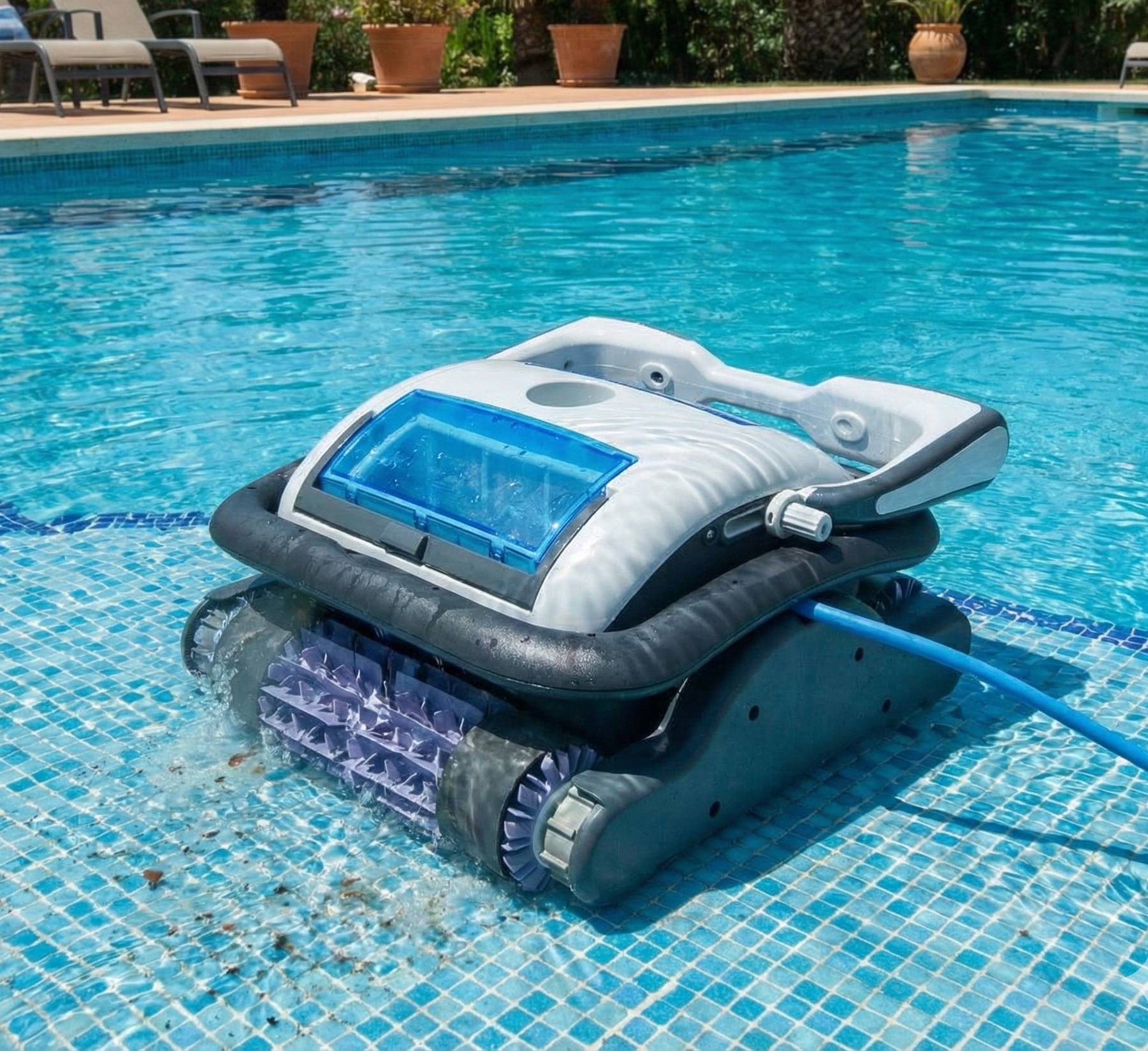 V�gg�ende poolrobot Raptor | 200m� | 20m�/tim | Bluetooth | Lyfco