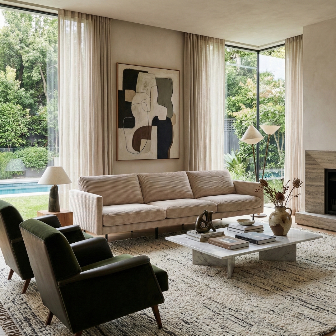 Eden 3-sits soffa � Beige Manchester | Modern design med avtagbara dynor