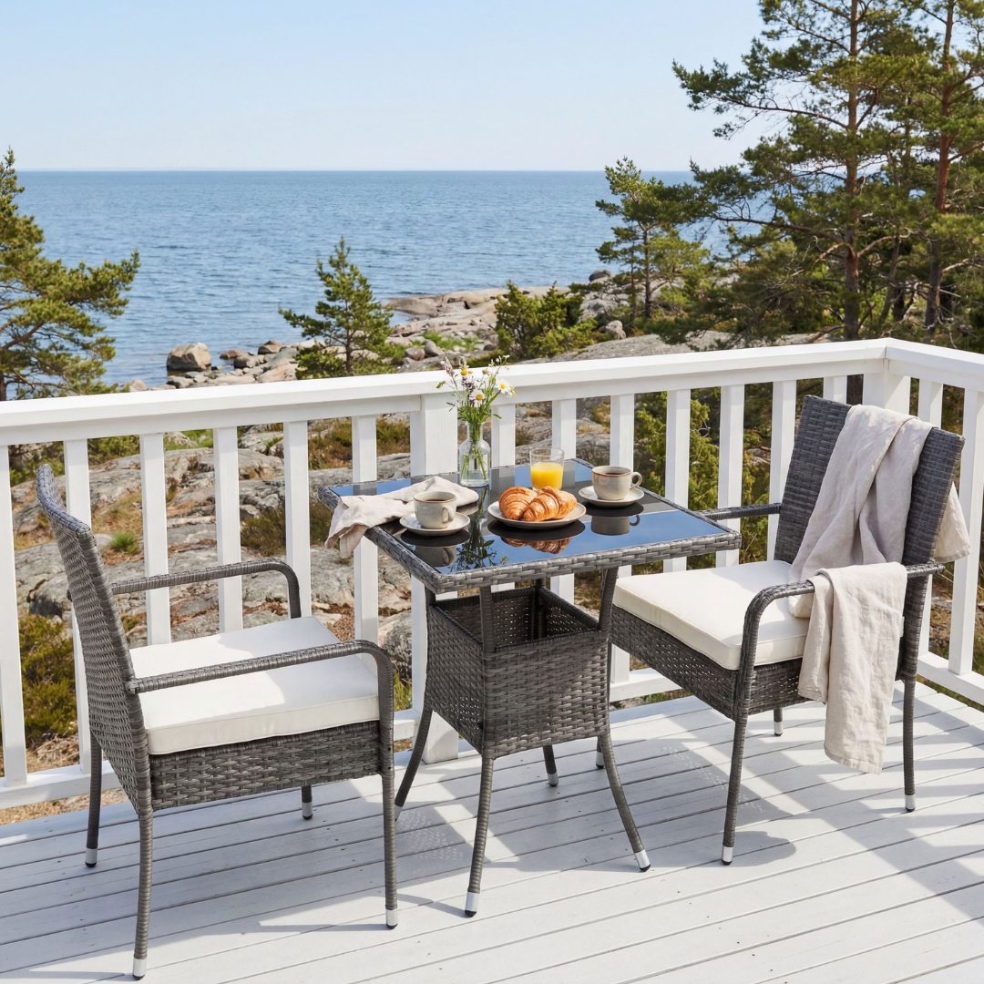 Caféset för balkong i konstrotting | Lyfco Mölle Caféset för balkong i konstrotting | Lyfco Mölle