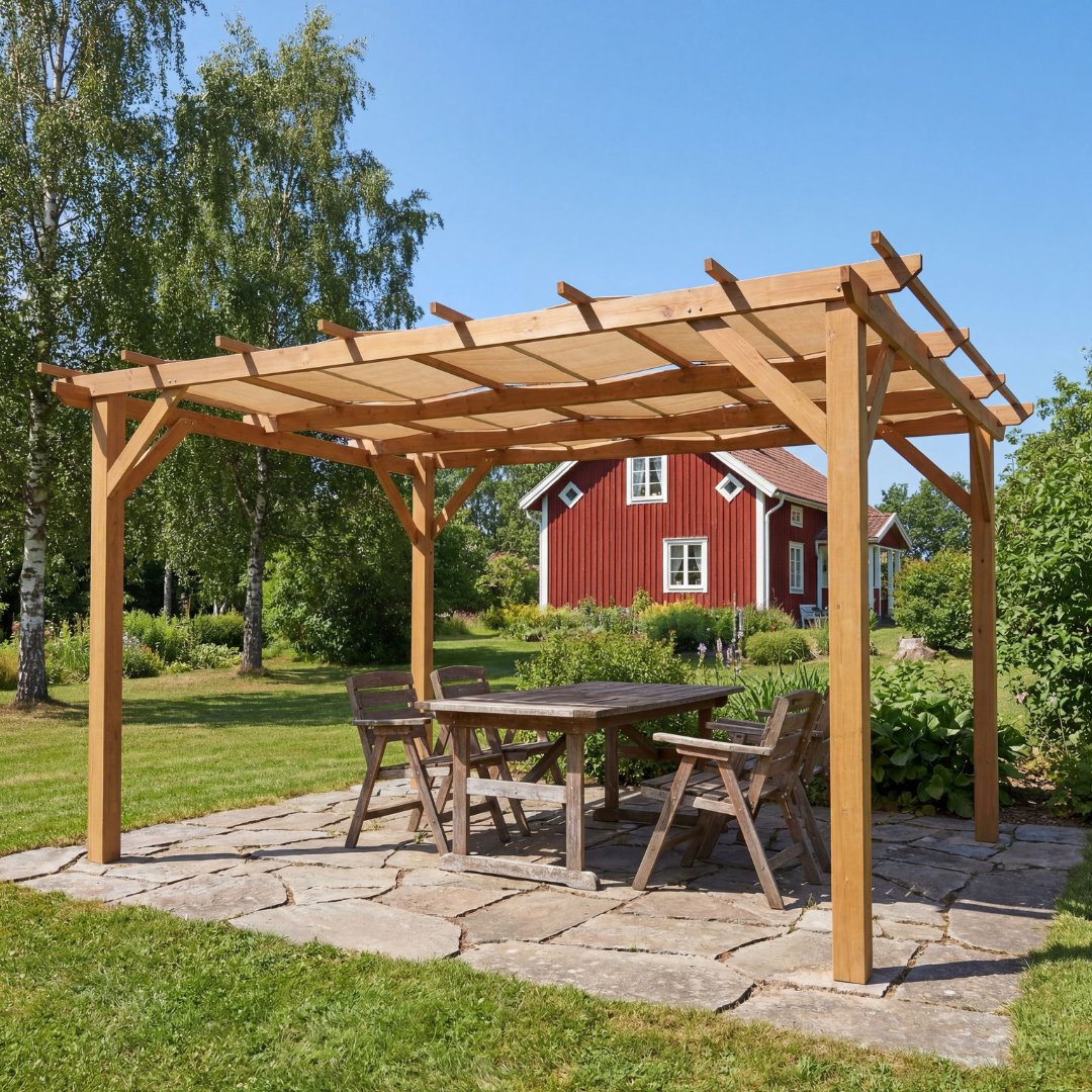 Pergola tr� | 4x3m | Furu
