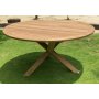 Salt� Matbord �150 cm i Massiv Teak | Runt Utebord