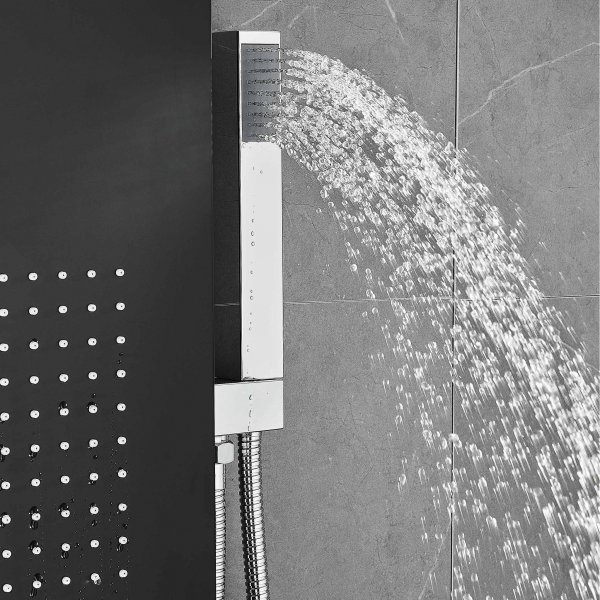 Duschpanel i svart rostfritt stål | Lexi Duschpanel i svart rostfritt stål | Lexi