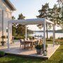 Pergola | �ppningsbart lamelltak | 3x3 m | Vit