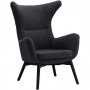 Elegant textilf�t�lj med h�g rygg | Boucl� Gr� | Kim