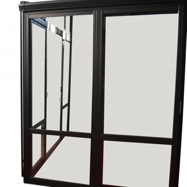 Uterum 14,8m² | Säkerhetsglas och kanalplast | Aluminiumstomme | Svart Uterum 14,8m² | Säkerhetsglas och kanalplast | Aluminiumstomme | Svart