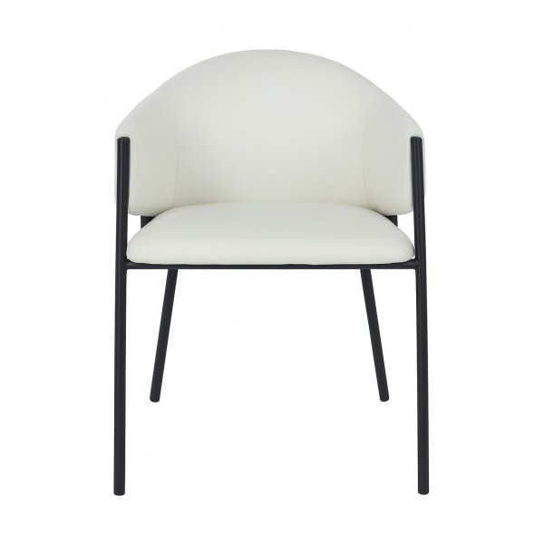 Karmstolar i beige tyg med svarta metallben, 2-pack | Stacey Karmstolar i beige tyg med svarta metallben, 2-pack | Stacey