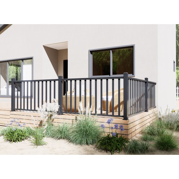 Altanstaket 180x100 cm | Pulverlackerad och robust design | Passar till Aurelius/Linius