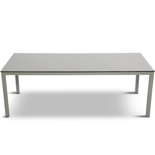 Underhllsfritt matbord i hgtryckslaminat och aluminium - 220cm
